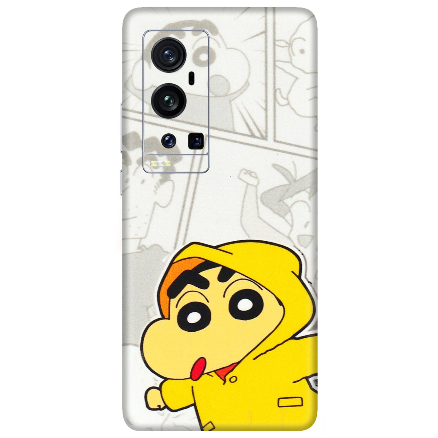 VIVO Z/V/X/T/U/S Series Phone Skins (All Models) - Yellow Shinchan Comic - 3D Embossed Finish (L-246) Vivo X60 Pro Plus