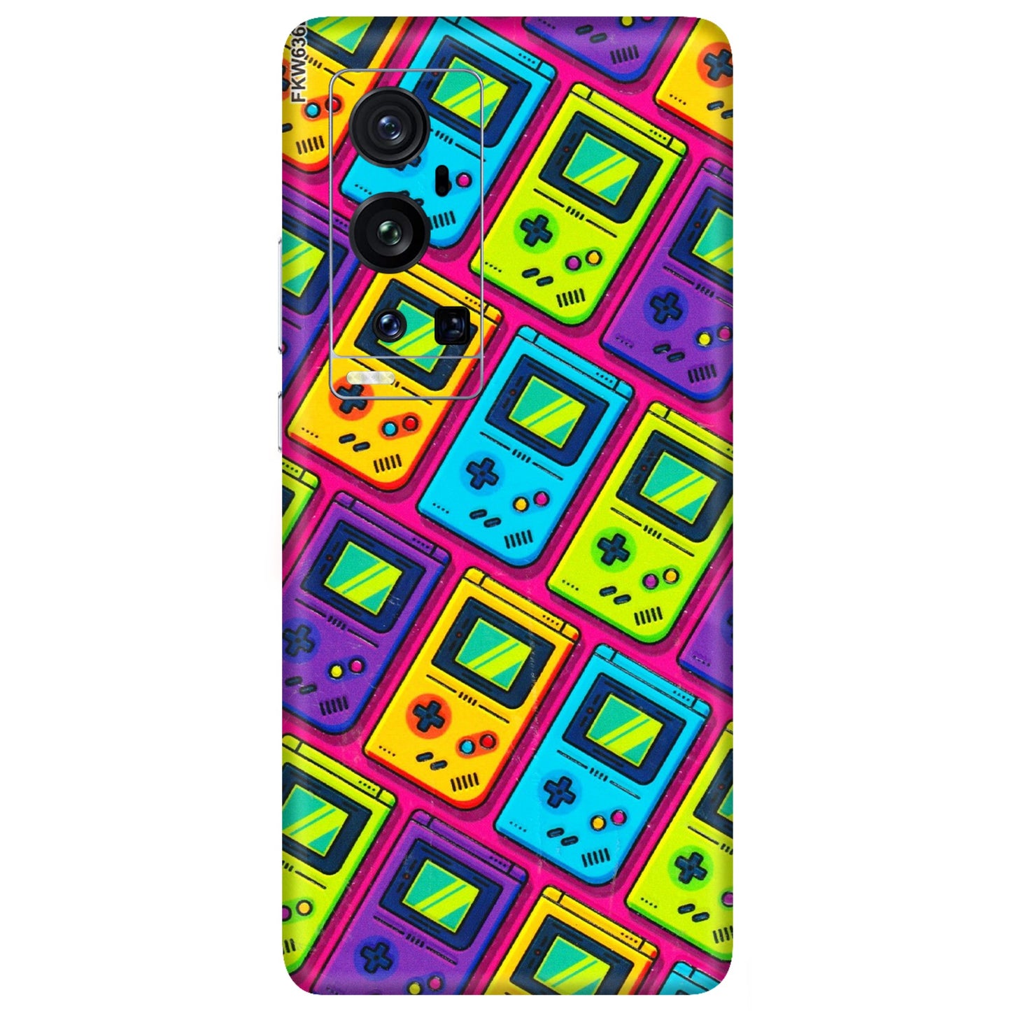 VIVO Z/V/X/T/U/S Series Phone Skins (All Models) - Gameboy Colourful - 3D Embossed Finish (L-266) Vivo X60 Pro Plus
