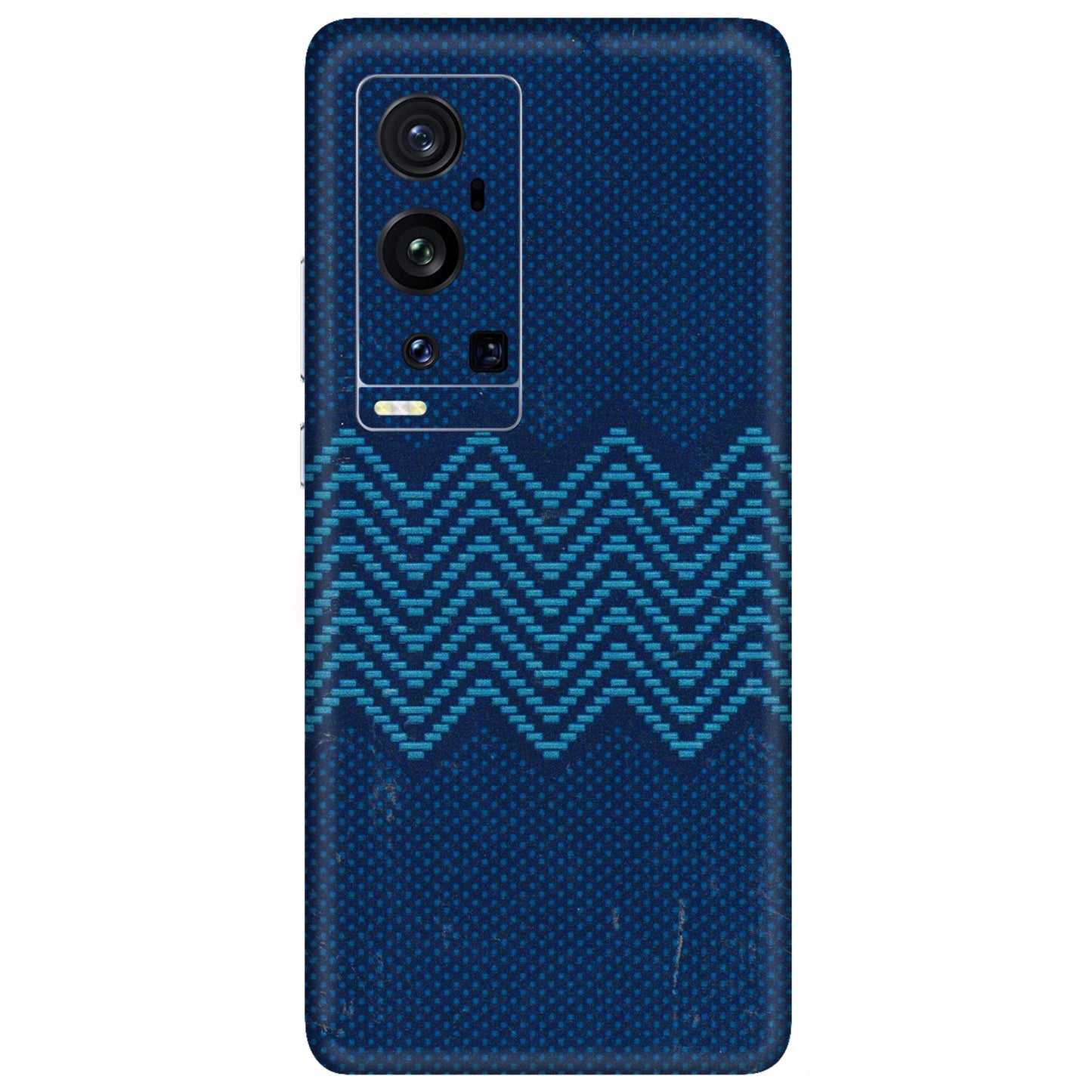 VIVO Z/V/X/T/U/S Series Phone Skins (All Models) - Blue Sober Waves - 3D Embossed Finish (L-306) Vivo X60 Pro Plus