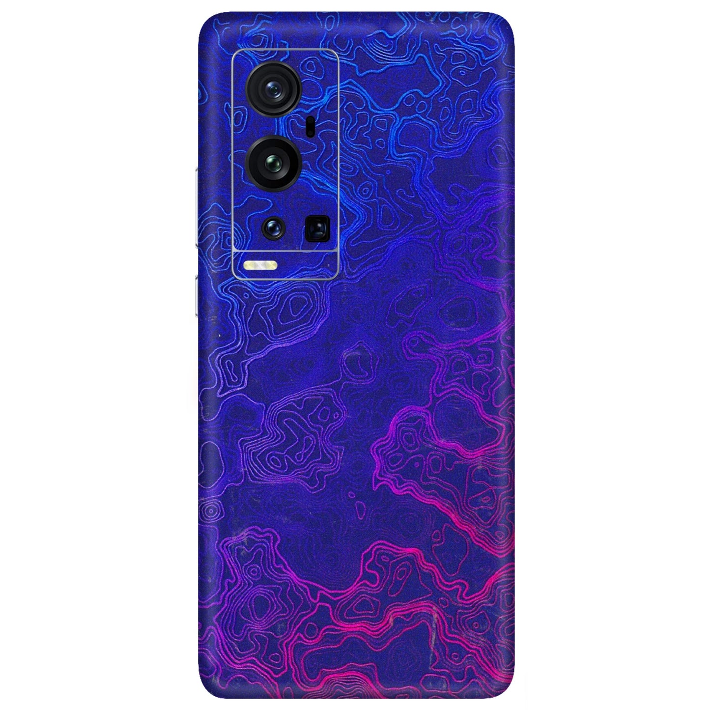 VIVO Z/V/X/T/U/S Series Phone Skins (All Models) - Purple Ripples Swirl - 3D Embossed Finish (L-314) Vivo X60 Pro Plus