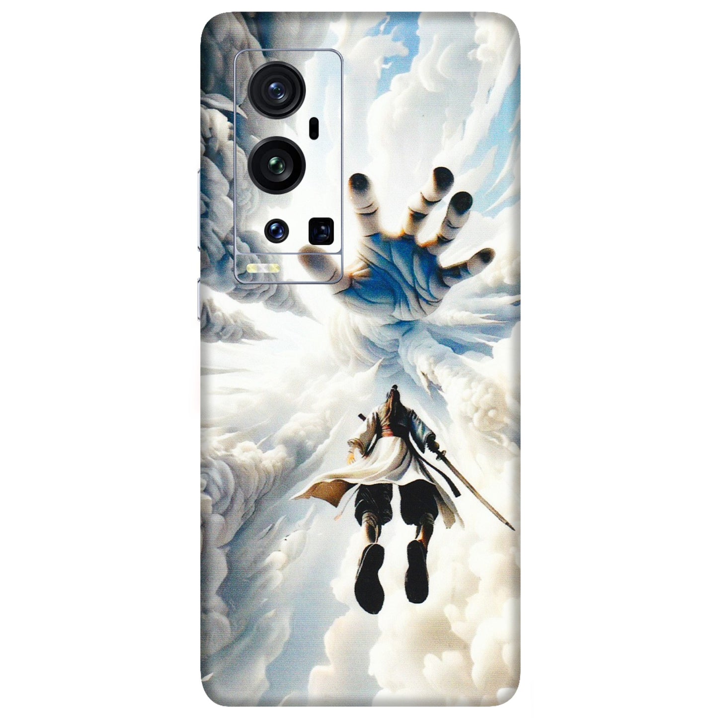 VIVO Z/V/X/T/U/S Series Phone Skins (All Models) - Big Hand With Monkey King - 3D Embossed Finish (L-323) Vivo X60 Pro Plus