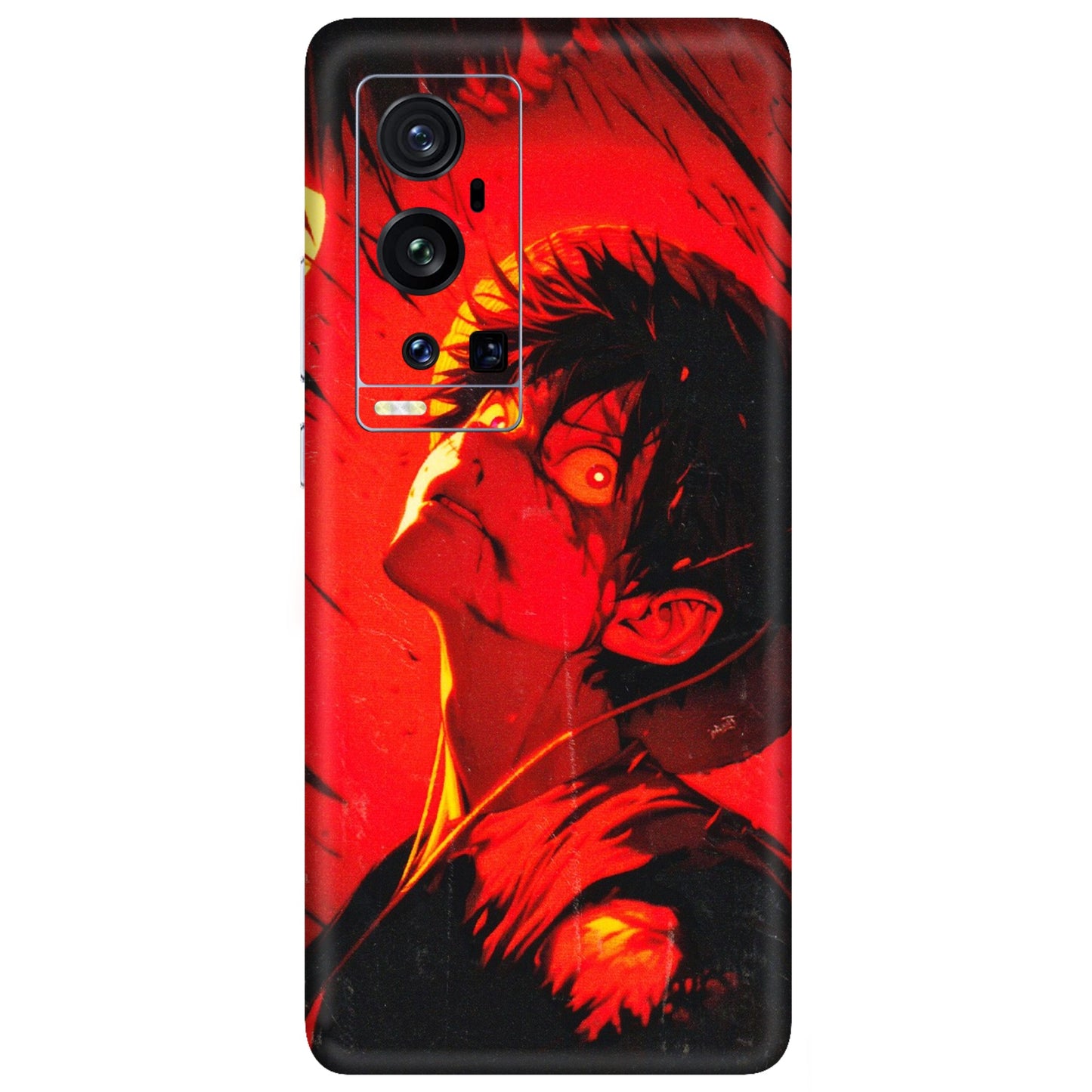 VIVO Z/V/X/T/U/S Series Phone Skins (All Models) - D.Luffy Power Up One Piece Anime - 3D Embossed Finish (L-326) Vivo X60 Pro Plus