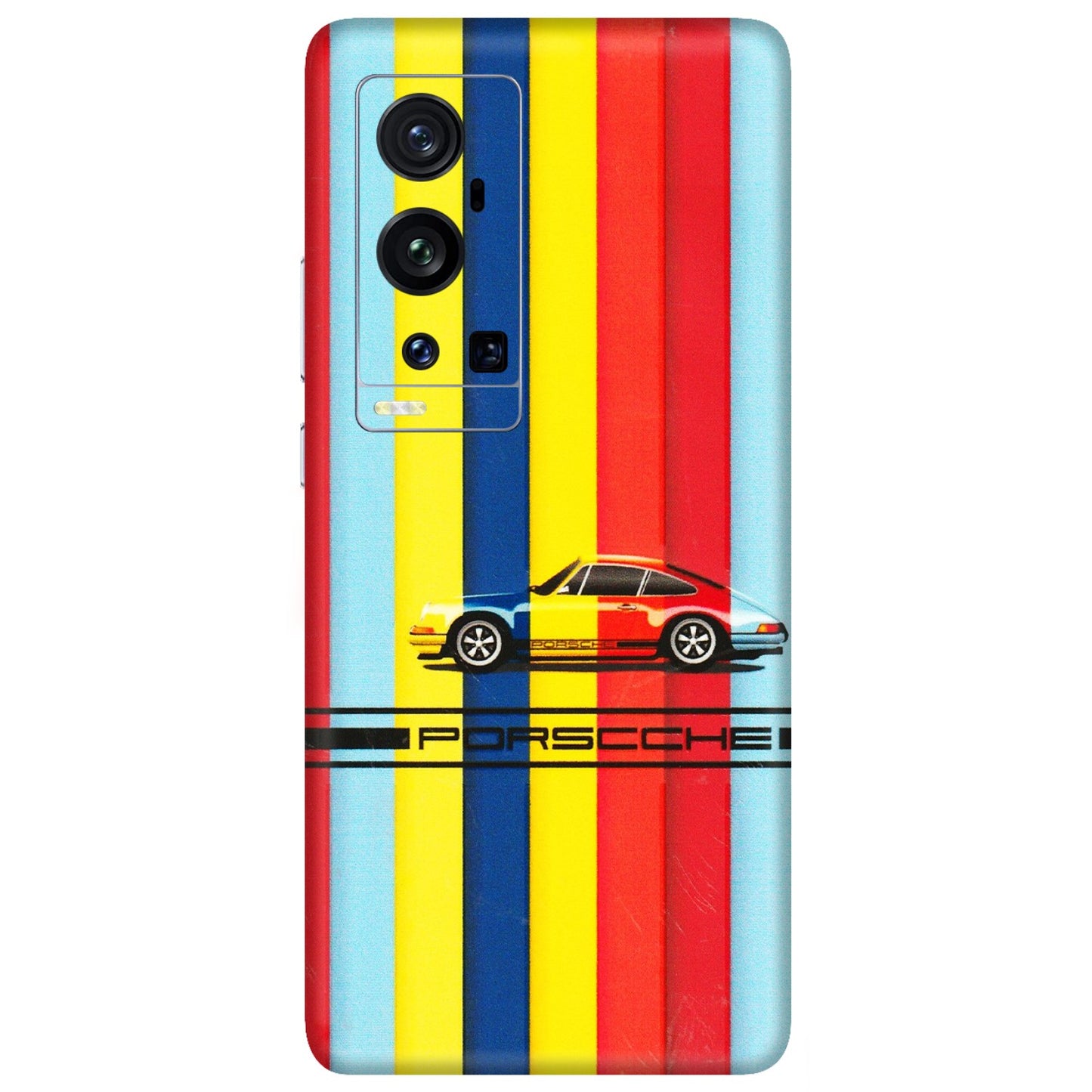 VIVO Z/V/X/T/U/S Series Phone Skins (All Models) - Multicolour Porche - 3D Embossed Finish (L-39) Vivo X60 Pro Plus