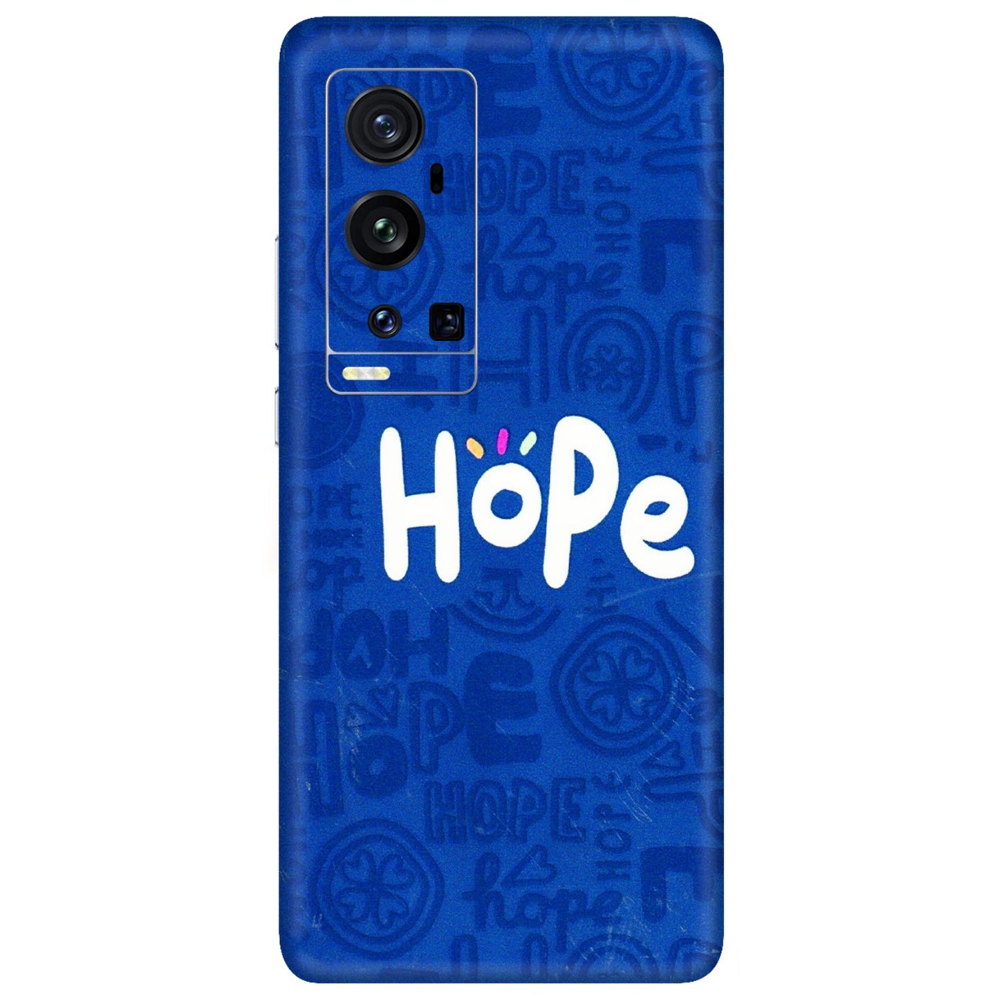 VIVO Z/V/X/T/U/S Series Phone Skins (All Models) - Hope Doodles Blue - 3D Embossed Finish (L-43) Vivo X60 Pro Plus