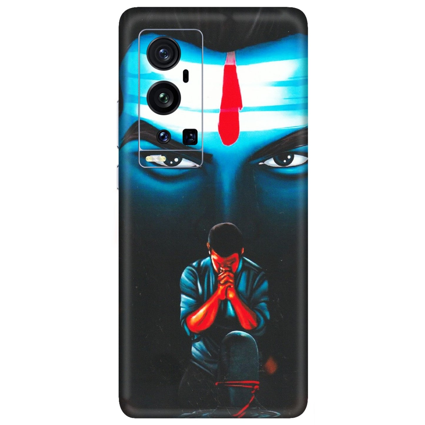 VIVO Z/V/X/T/U/S Series Phone Skins (All Models) - Mahakal Bhakt - Matte Finish (M-112) Vivo X60 Pro Plus