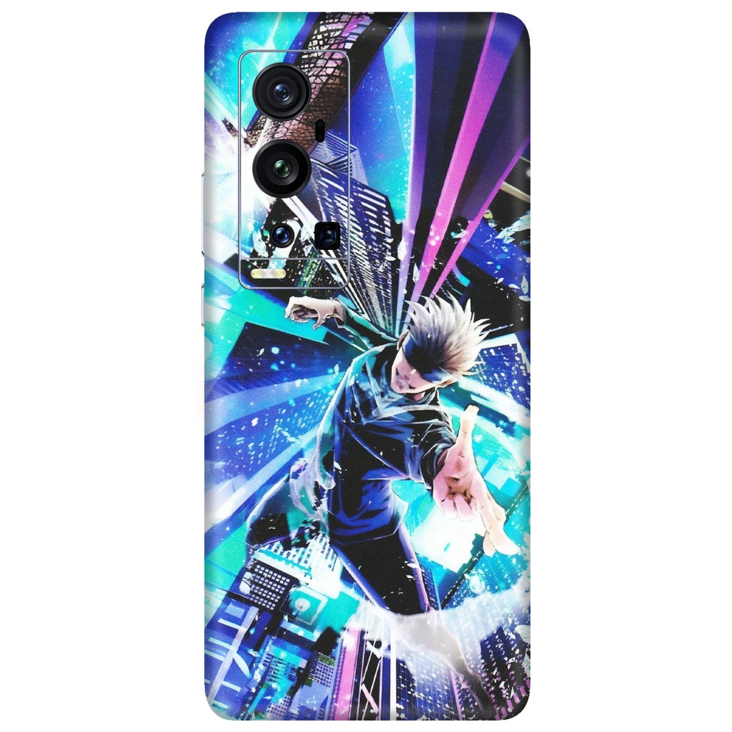 VIVO Z/V/X/T/U/S Series Phone Skins (All Models) - Manga Action Jujustu Kaisen Anime - Matte Finish (M-155) Vivo X60 Pro Plus