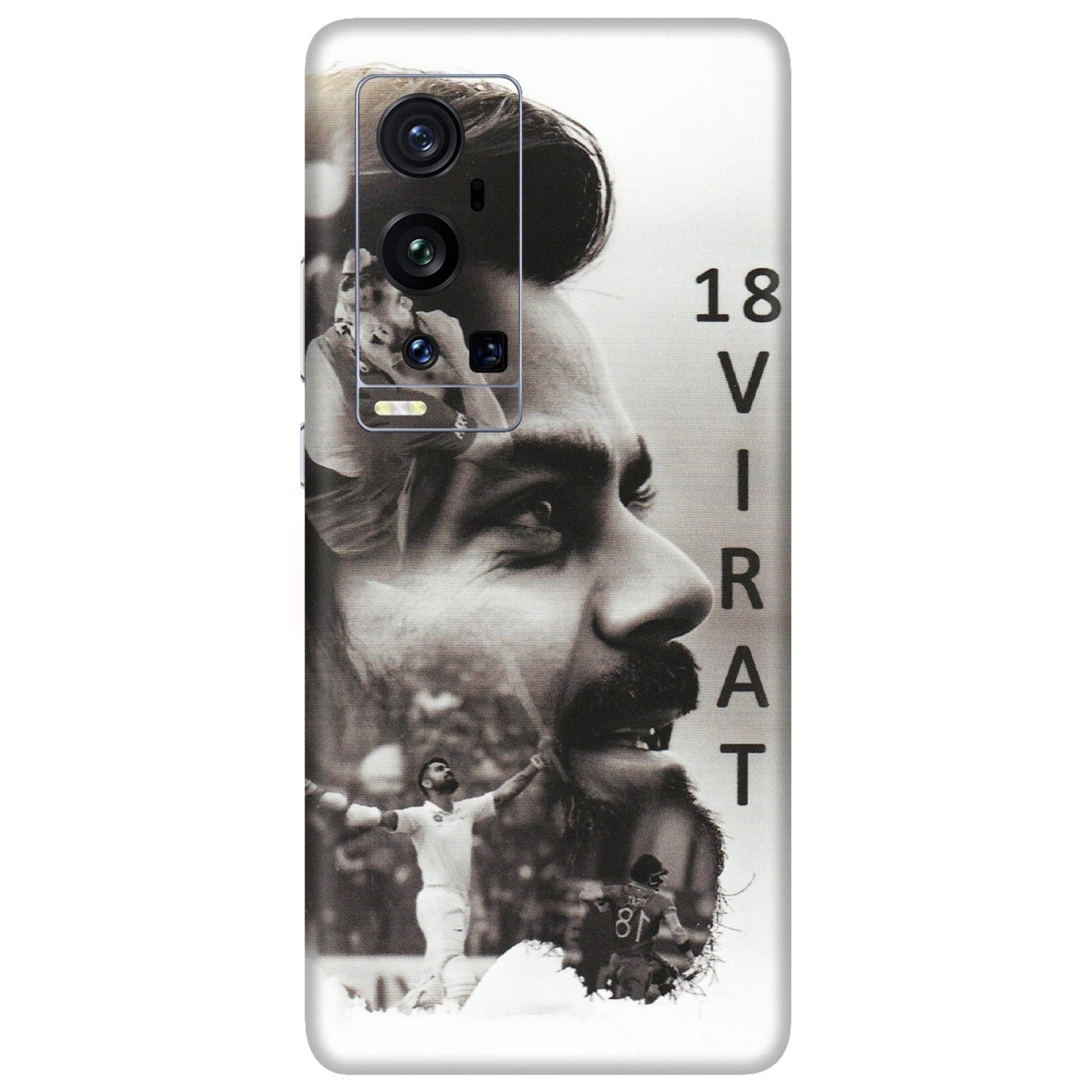 VIVO Z/V/X/T/U/S Series Phone Skins (All Models) - Virat Kohli Cricketer - Matte Finish (M-163) Vivo X60 Pro Plus