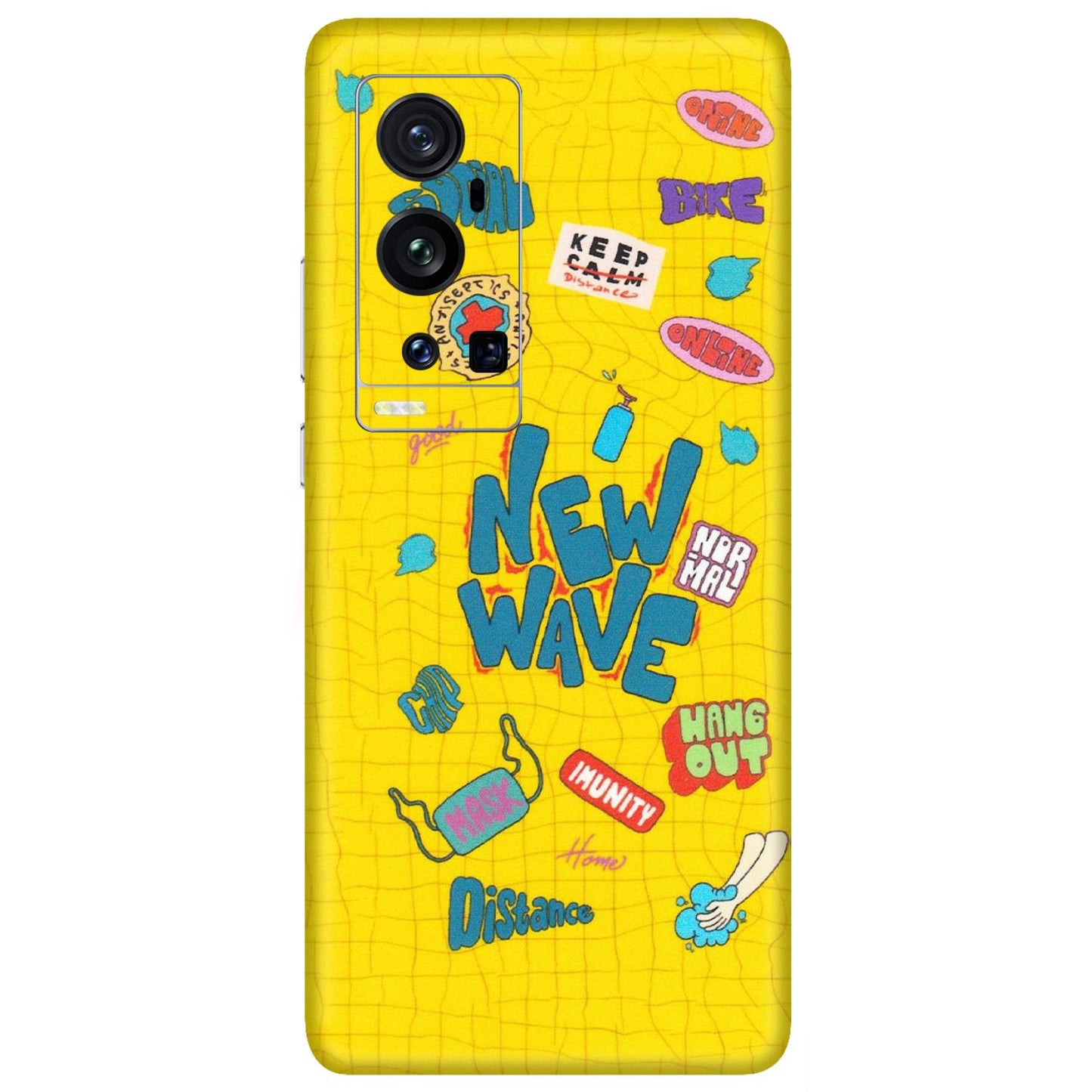 VIVO Z/V/X/T/U/S Series Phone Skins (All Models) - New Wave Life - Matte Finish (M-17) Vivo X60 Pro Plus