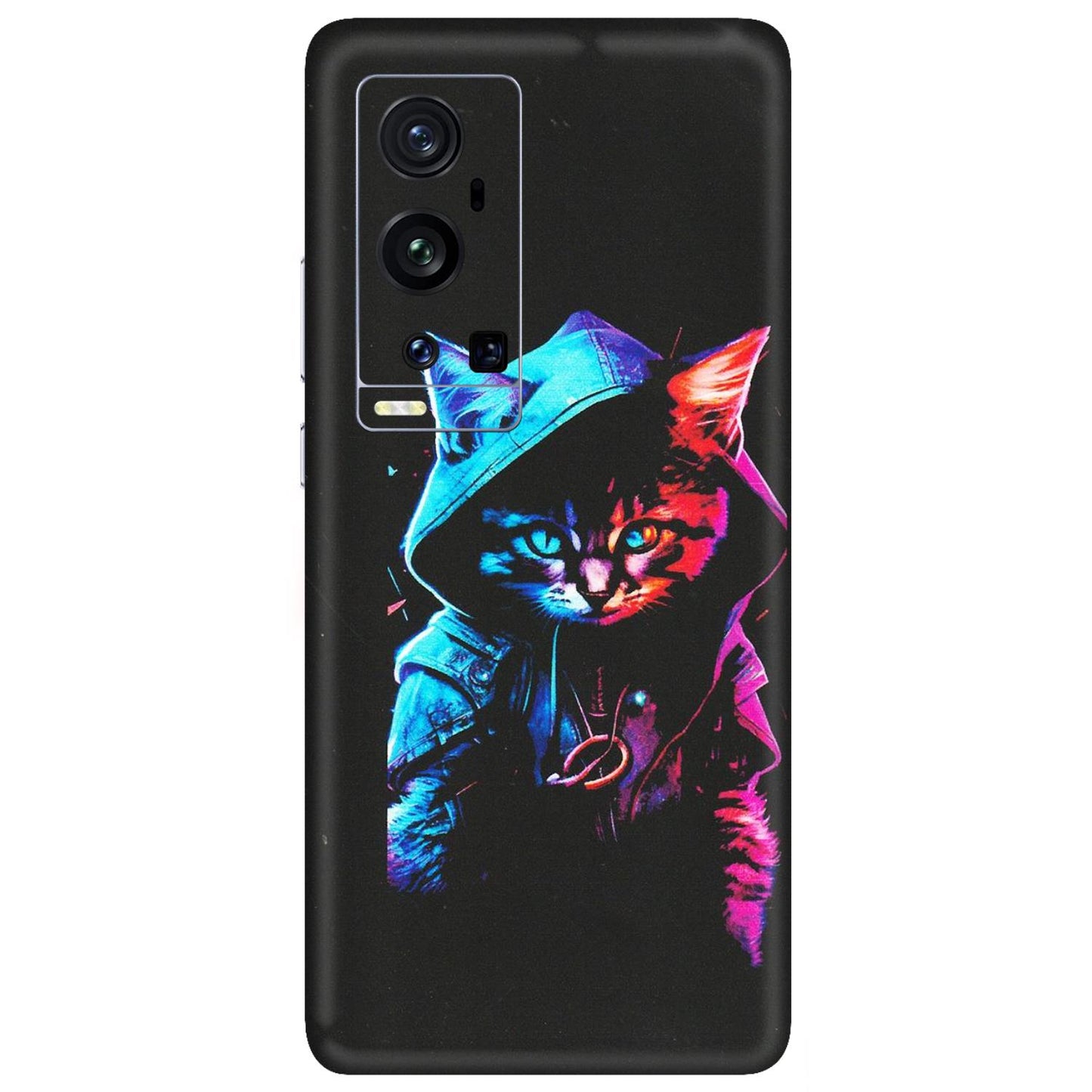 VIVO Z/V/X/T/U/S Series Phone Skins (All Models) - Cyberpunk Cat - Matte Finish (M-45) Vivo X60 Pro Plus