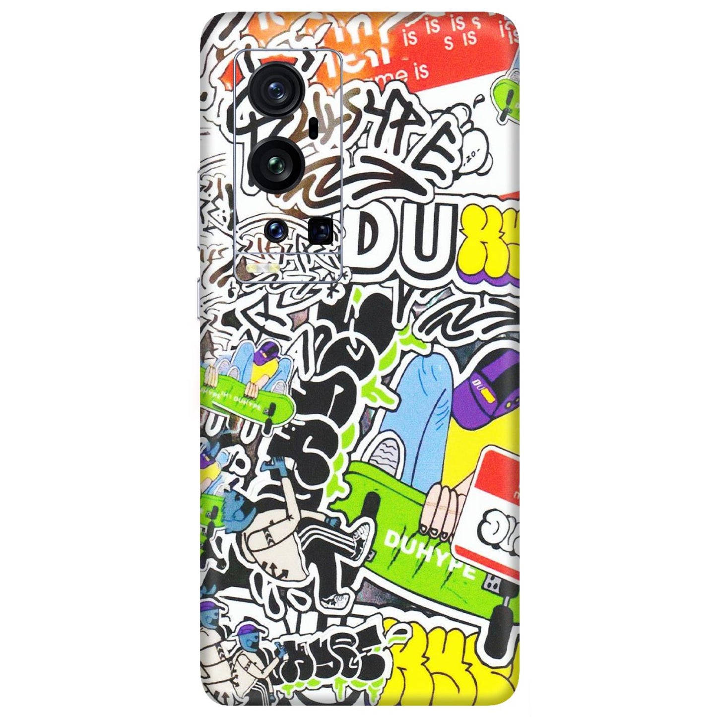 VIVO Z/V/X/T/U/S Series Phone Skins (All Models) - Dope Graffiti - Matte Finish (M-61) Vivo X60 Pro Plus