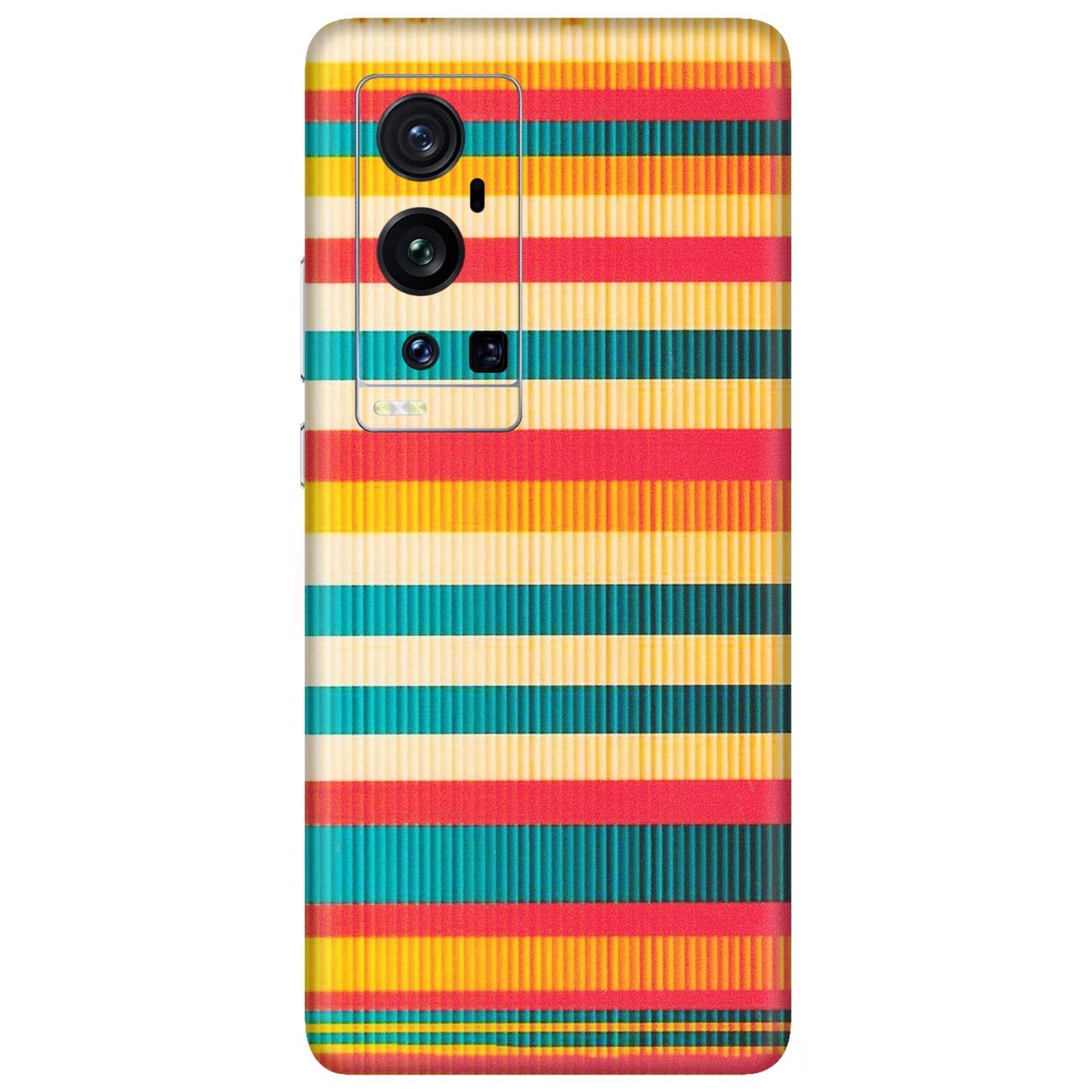 VIVO Z/V/X/T/U/S Series Phone Skins (All Models) - Colourful Stripes Soothing Effect - Matte Finish (M-86) Vivo X60 Pro Plus