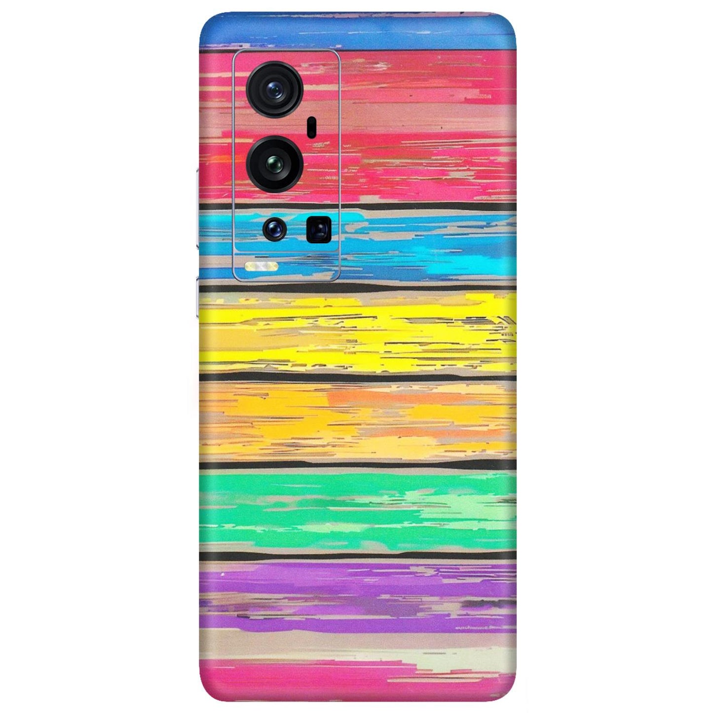 VIVO Z/V/X/T/U/S Series Phone Skins (All Models) - Multi Colour Wooden Wall - Matte Finish (M-96) Vivo X60 Pro Plus