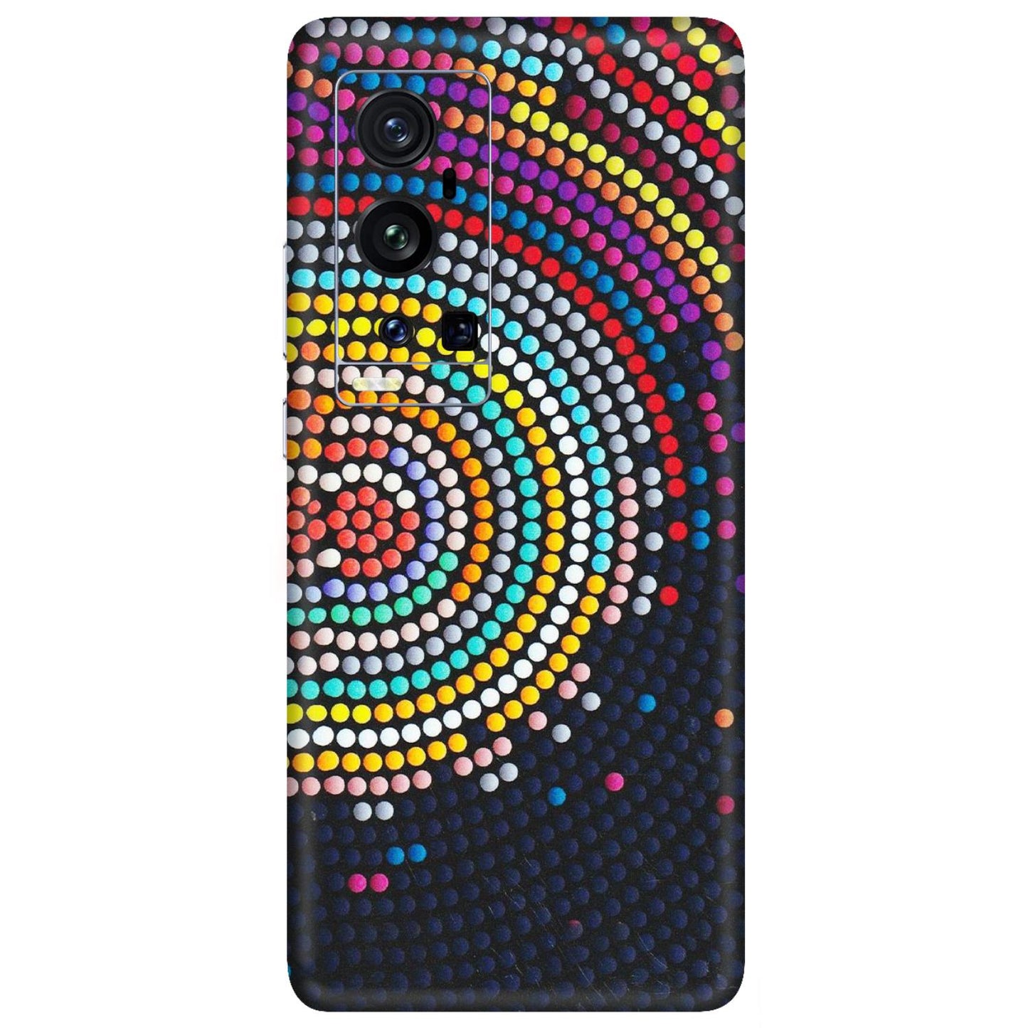 VIVO Z/V/X/T/U/S Series Phone Skins (All Models) - Rainbow Dot Mandala - Matte Finish (M-97) Vivo X60 Pro Plus