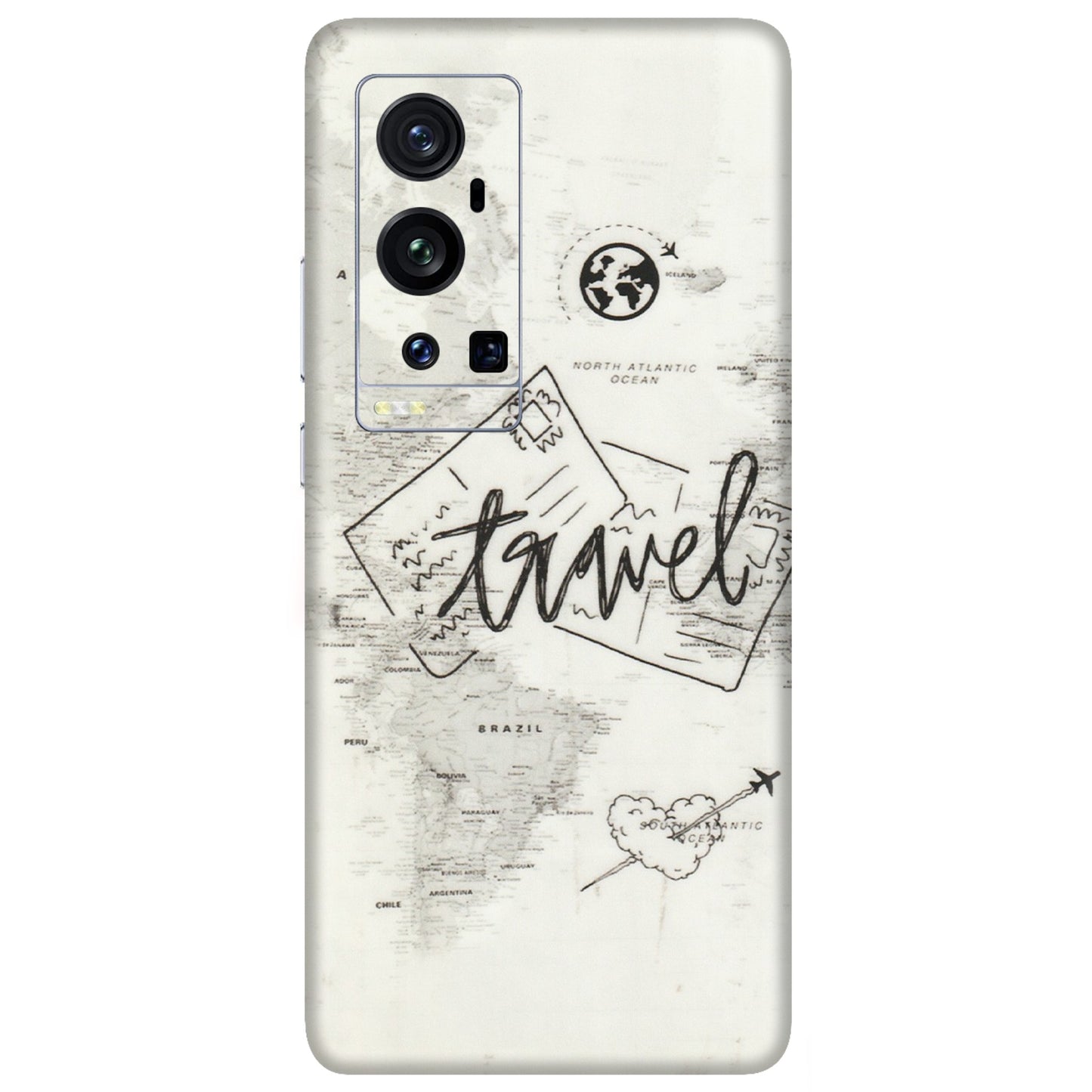 VIVO Z/V/X/T/U/S Series Phone Skins (All Models) - Travel Ticket - Transparent Finish (T-06) Vivo X60 Pro Plus