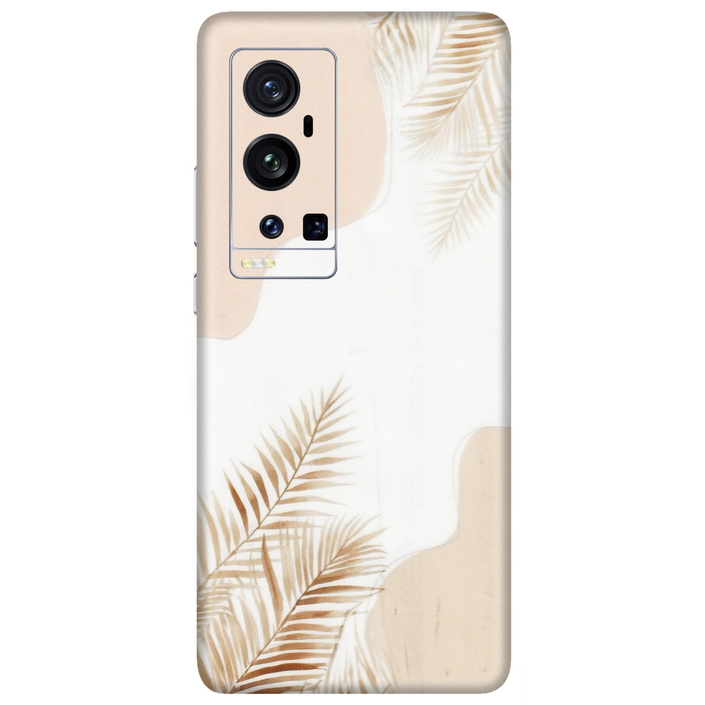 VIVO Z/V/X/T/U/S Series Phone Skins (All Models) - Gold Petals Abstract - Transparent Finish (T-08) Vivo X60 Pro Plus