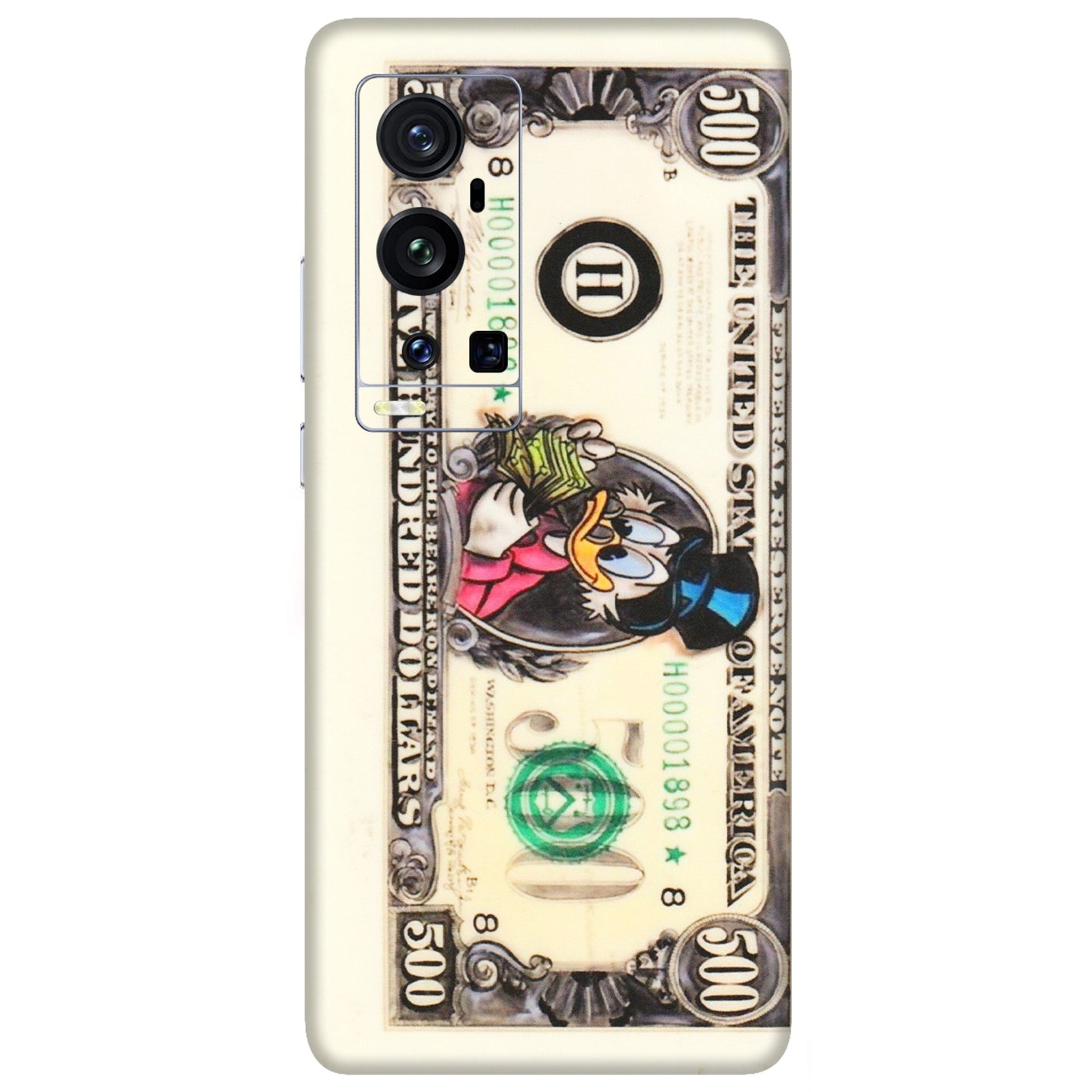 VIVO Z/V/X/T/U/S Series Phone Skins (All Models) - Five Hundred Dollar Duck - Transparent Finish (T-15) Vivo X60 Pro Plus