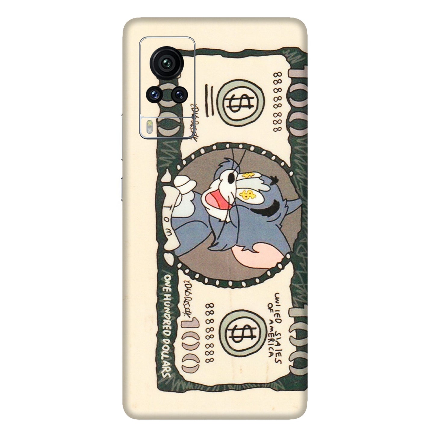 VIVO Z/V/X/T/U/S Series Phone Skins (All Models) - One Hundred Dollar Tom - Transparent Finish (T-16) Vivo X60 Pro