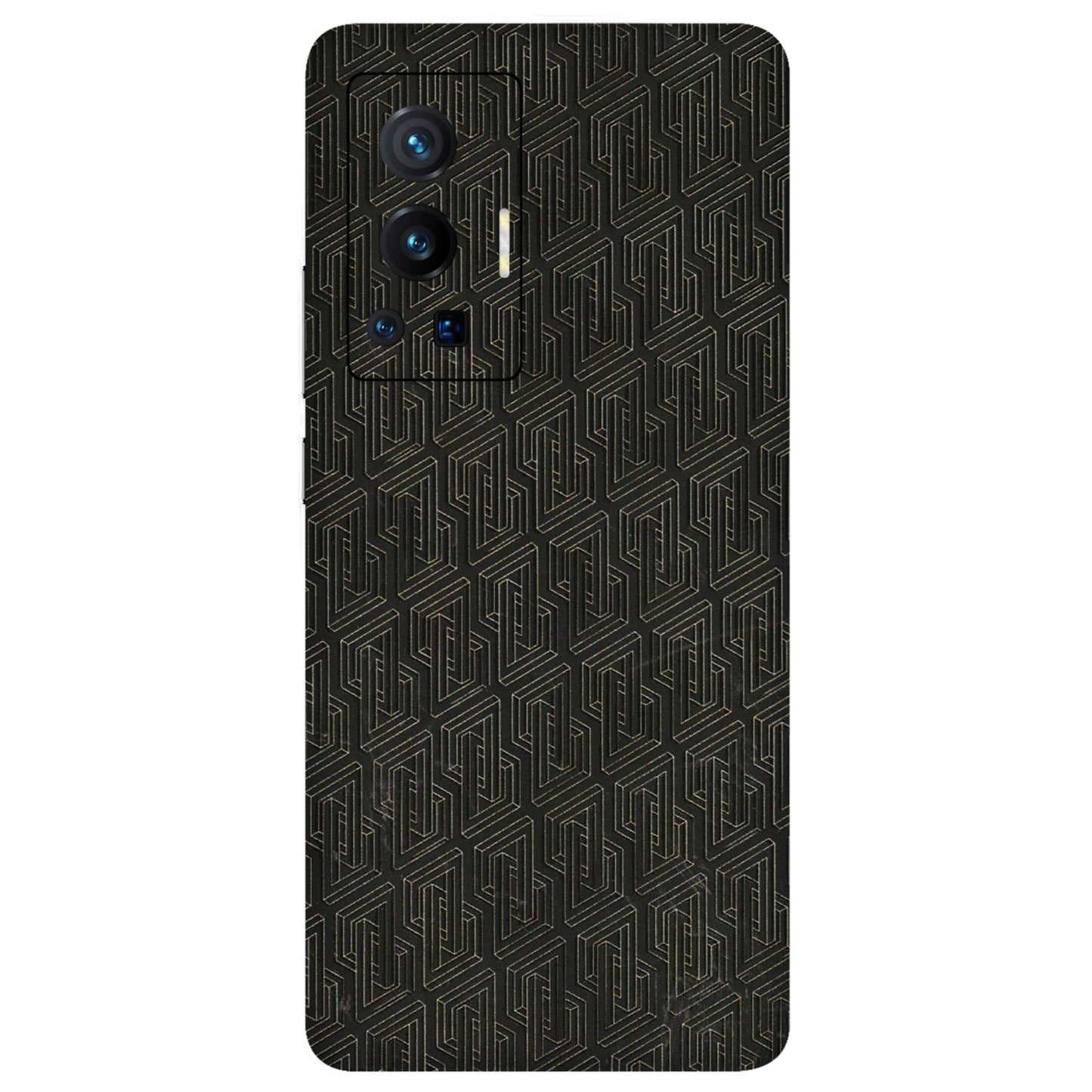VIVO Z/V/X/T/U/S Series Phone Skins (All Models) - Black Abstract Pattern - 3D Embossed Finish (L-117) Vivo X70 Pro (5G)