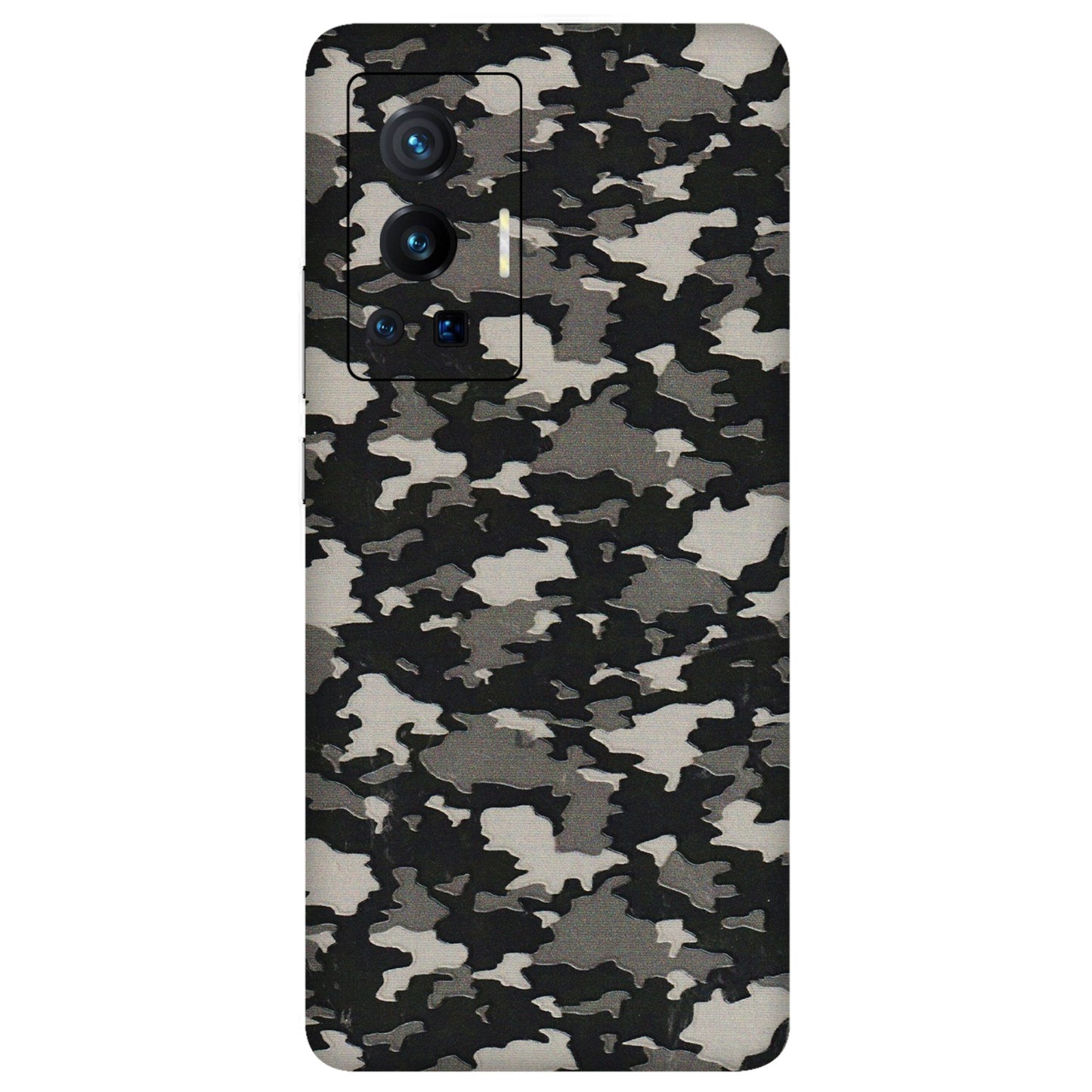 VIVO Z/V/X/T/U/S Series Phone Skins (All Models) - Black/Grey Camoflaunge - 3D Embossed Finish (L-142) Vivo X70 Pro (5G)
