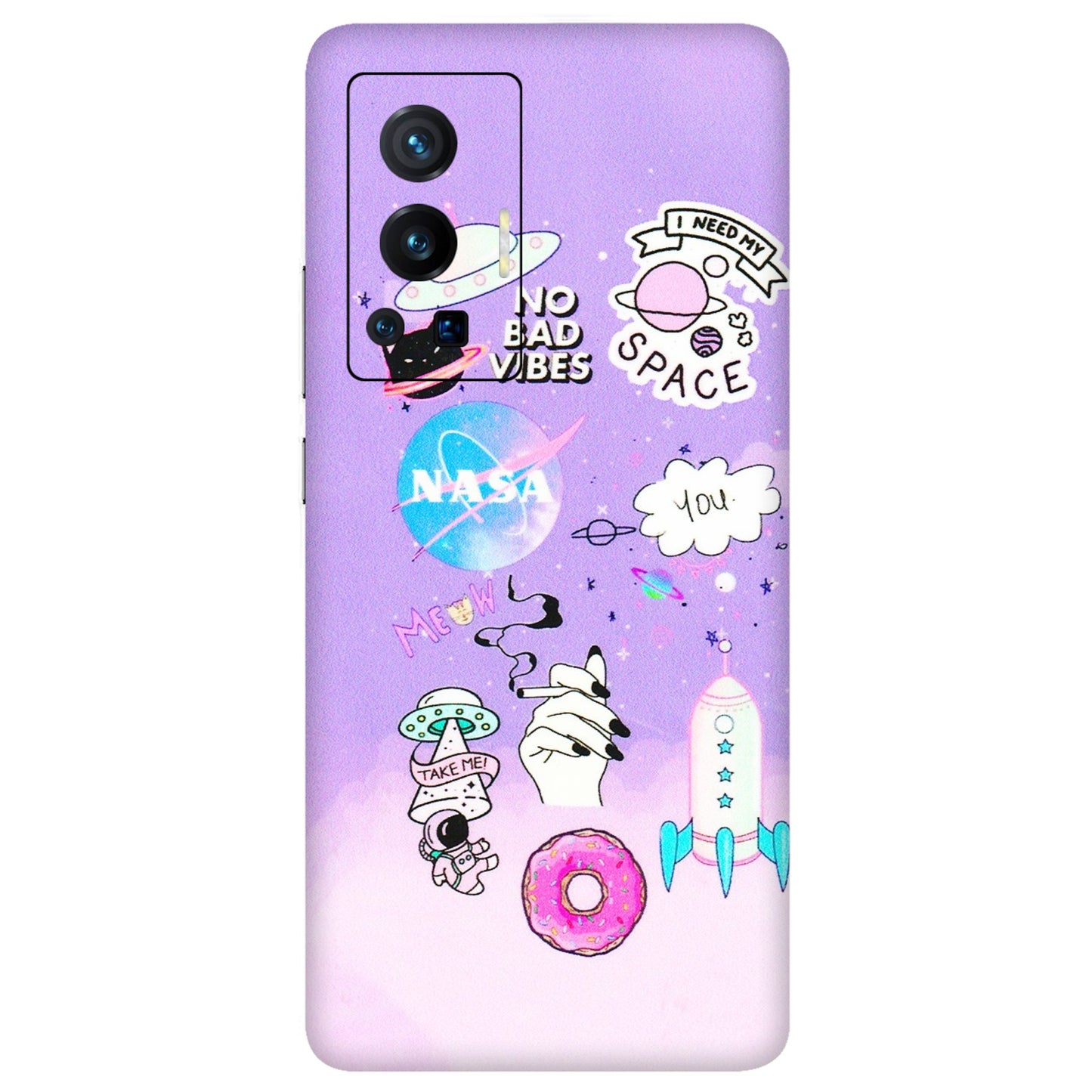 VIVO Z/V/X/T/U/S Series Phone Skins (All Models) - I Need My Nasa Skin - 3D Embossed Finish (L-149) Vivo X70 Pro (5G)