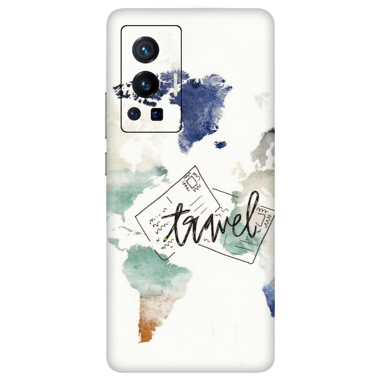 VIVO Z/V/X/T/U/S Series Phone Skins (All Models) - Travel The World - 3D Embossed Finish (L-232) Vivo X70 Pro (5G)
