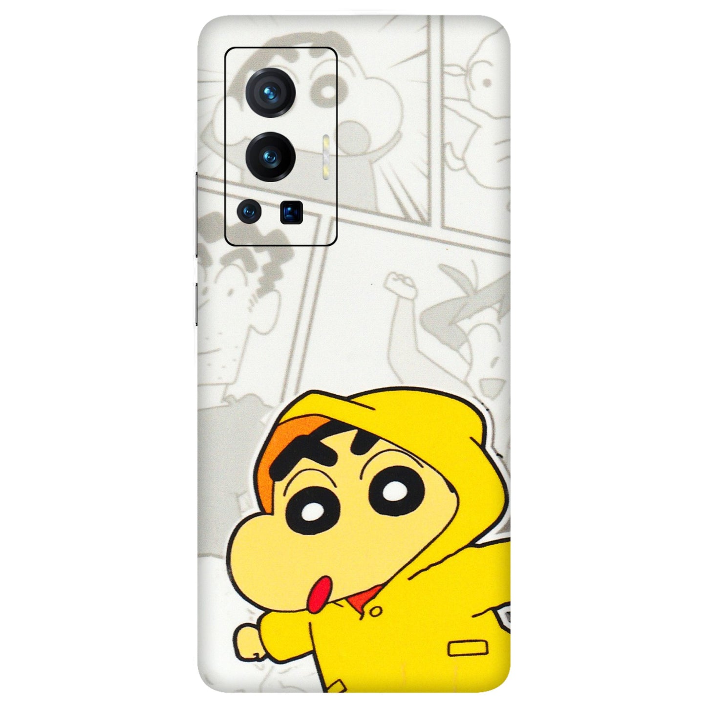 VIVO Z/V/X/T/U/S Series Phone Skins (All Models) - Yellow Shinchan Comic - 3D Embossed Finish (L-246) Vivo X70 Pro (5G)