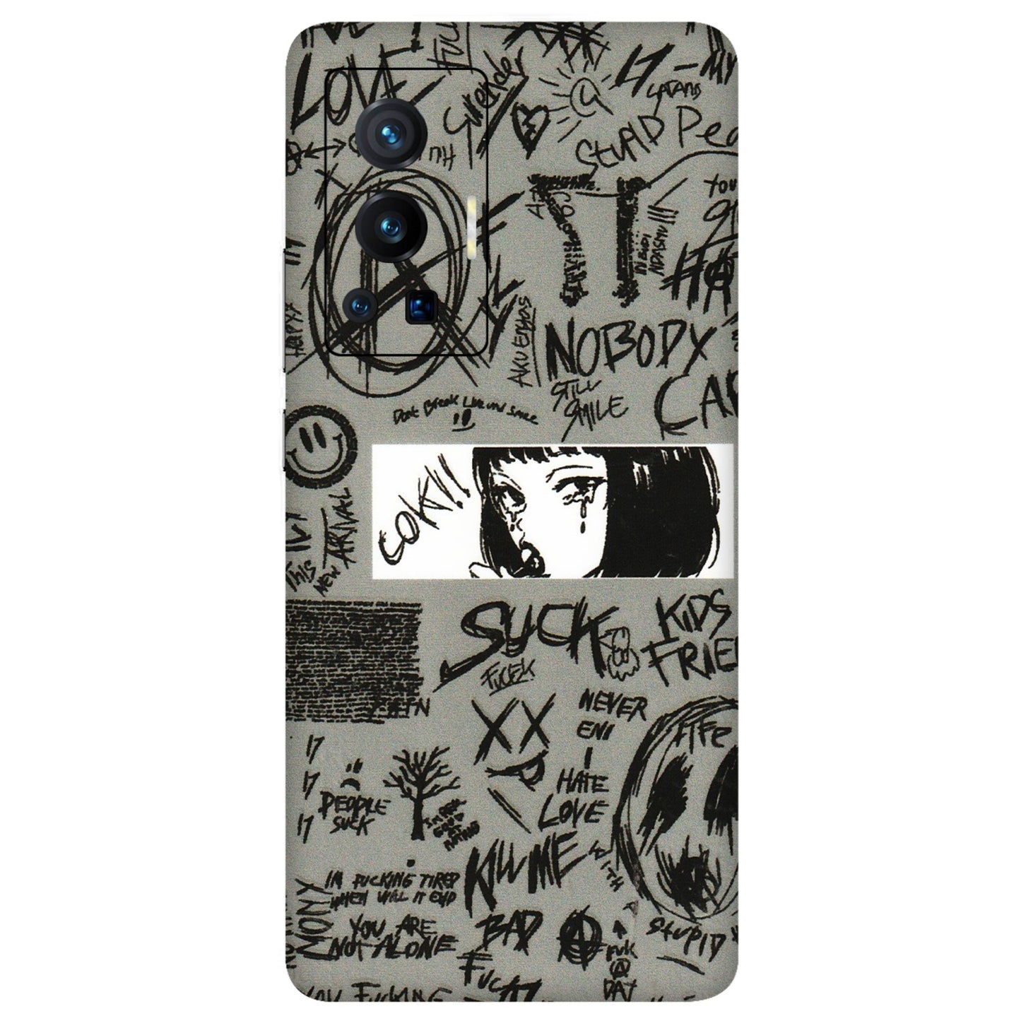VIVO Z/V/X/T/U/S Series Phone Skins (All Models) - Never Have Love Anime - 3D Embossed Finish (L-260) Vivo X70 Pro (5G)