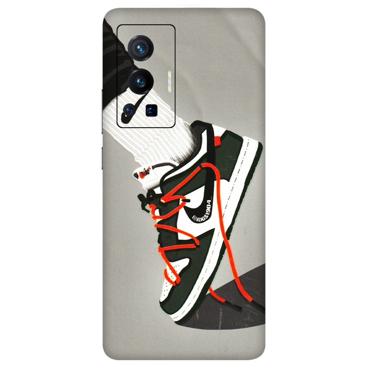VIVO Z/V/X/T/U/S Series Phone Skins (All Models) - New Grey Sneaker - 3D Embossed Finish (L-261) Vivo X70 Pro (5G)