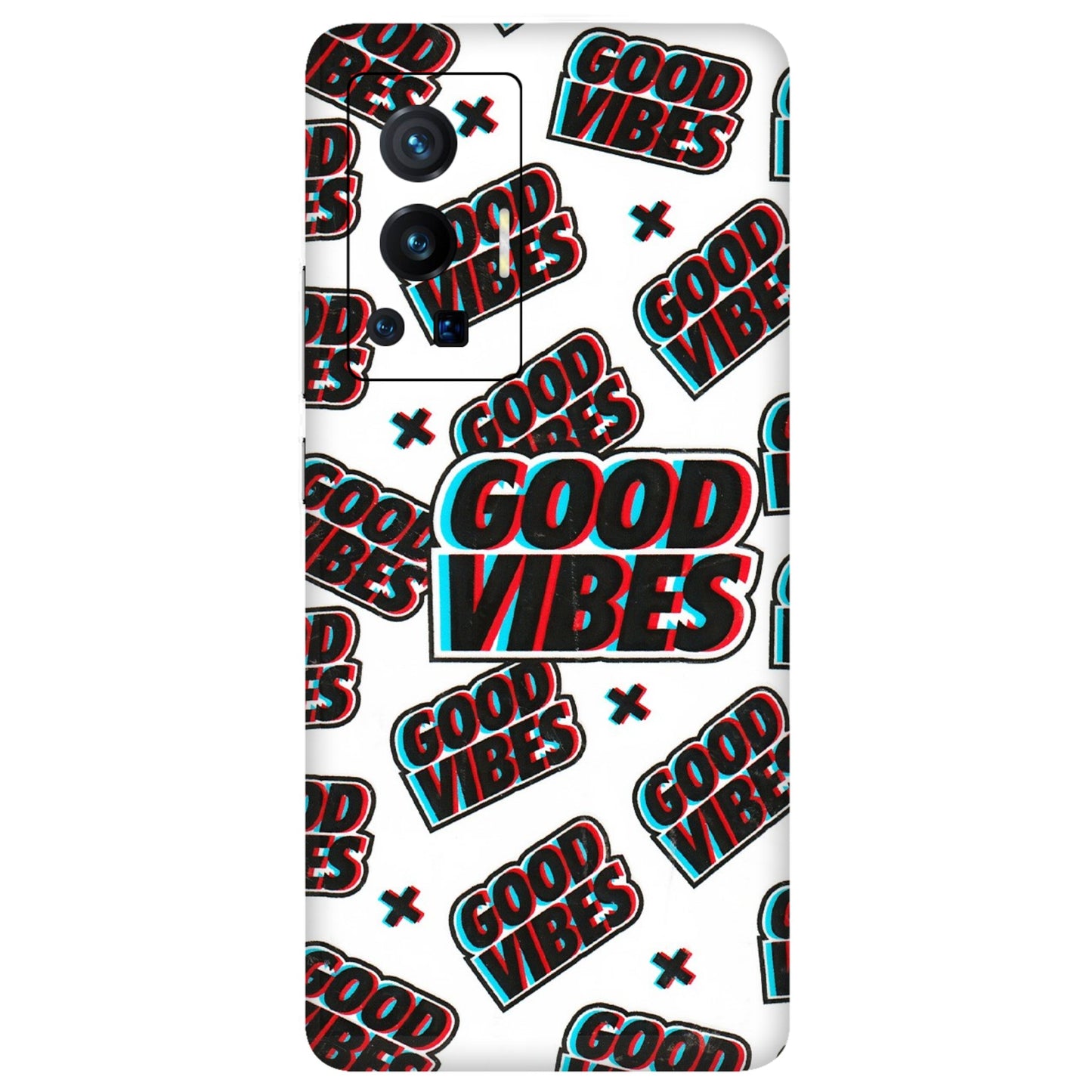 VIVO Z/V/X/T/U/S Series Phone Skins (All Models) - Good Vibes - 3D Embossed Finish (L-282) Vivo X70 Pro (5G)