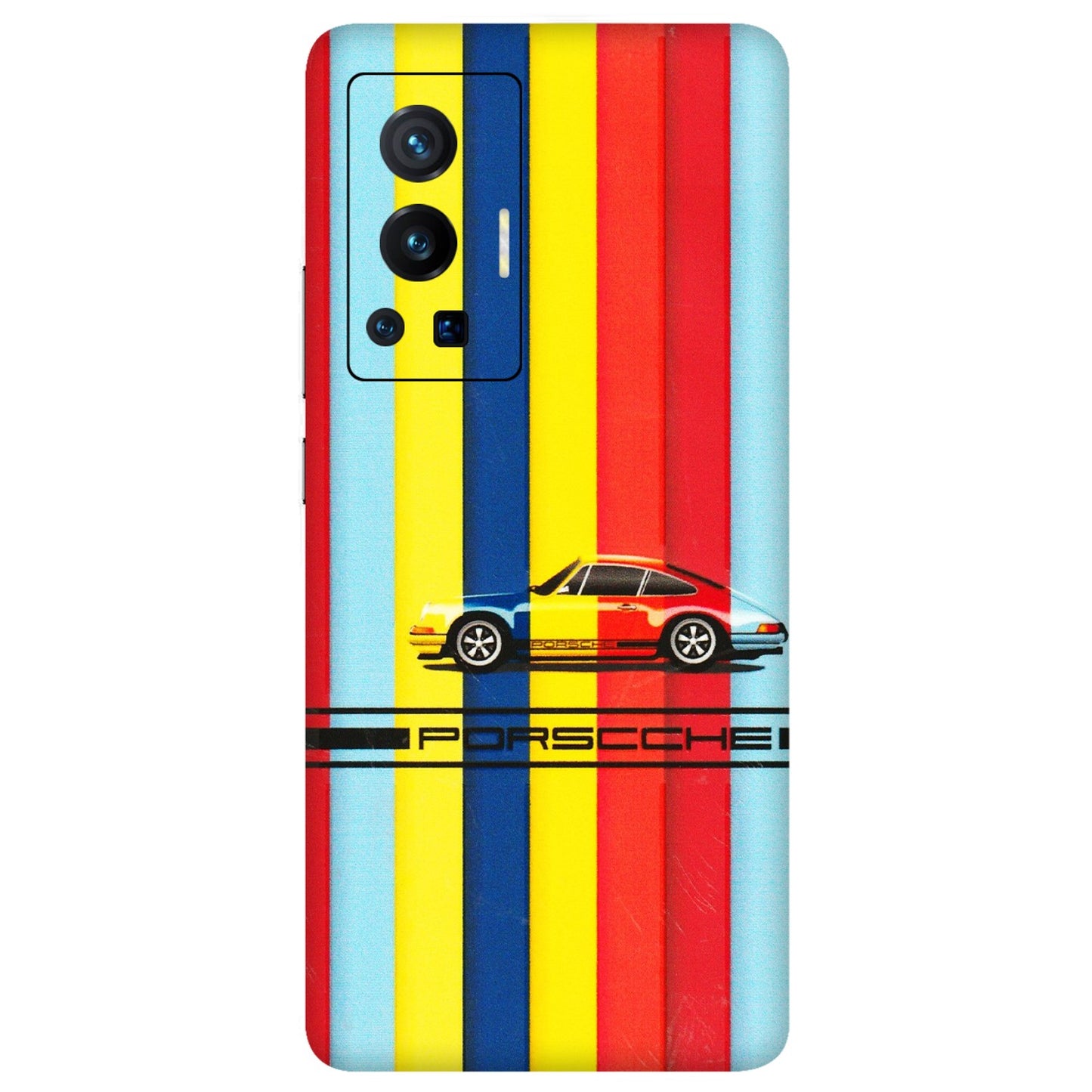 VIVO Z/V/X/T/U/S Series Phone Skins (All Models) - Multicolour Porche - 3D Embossed Finish (L-39) Vivo X70 Pro (5G)