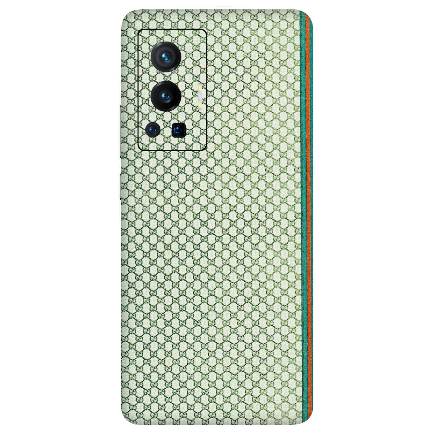 VIVO Z/V/X/T/U/S Series Phone Skins (All Models) - Gucci Fabric Pattern - 3D Embossed Finish (L-73) Vivo X70 Pro (5G)
