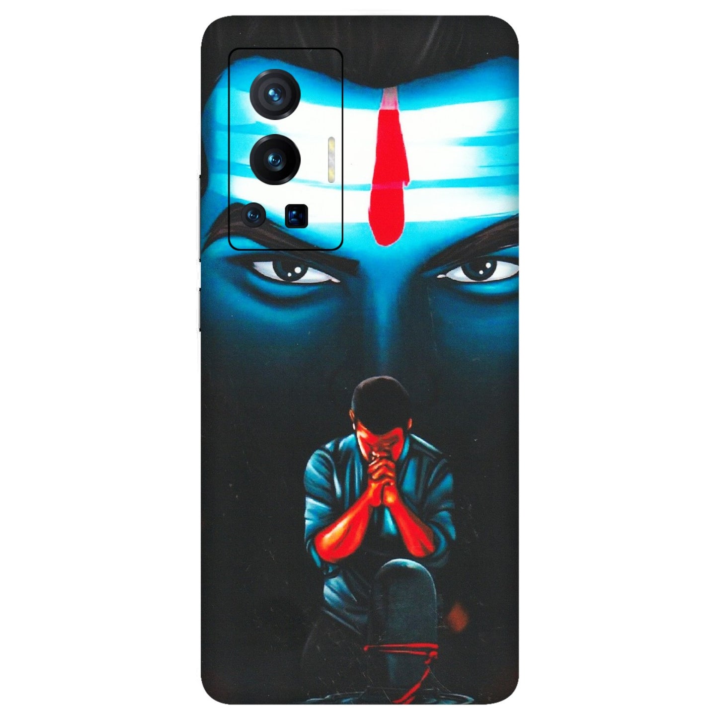 VIVO Z/V/X/T/U/S Series Phone Skins (All Models) - Mahakal Bhakt - Matte Finish (M-112) Vivo X70 Pro (5G)