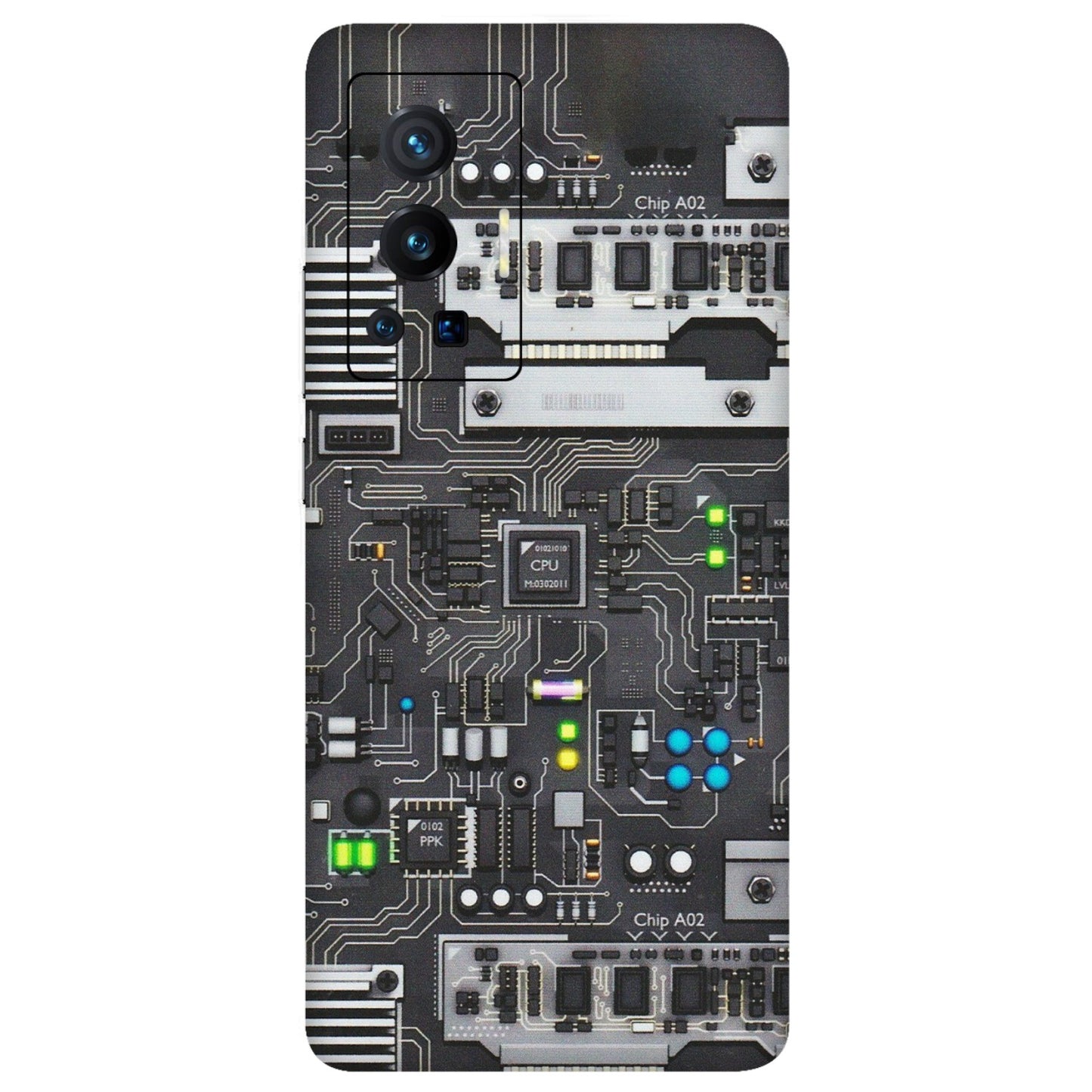 VIVO Z/V/X/T/U/S Series Phone Skins (All Models) - Motherboard Internals - Matte Finish (M-135) Vivo X70 Pro (5G)