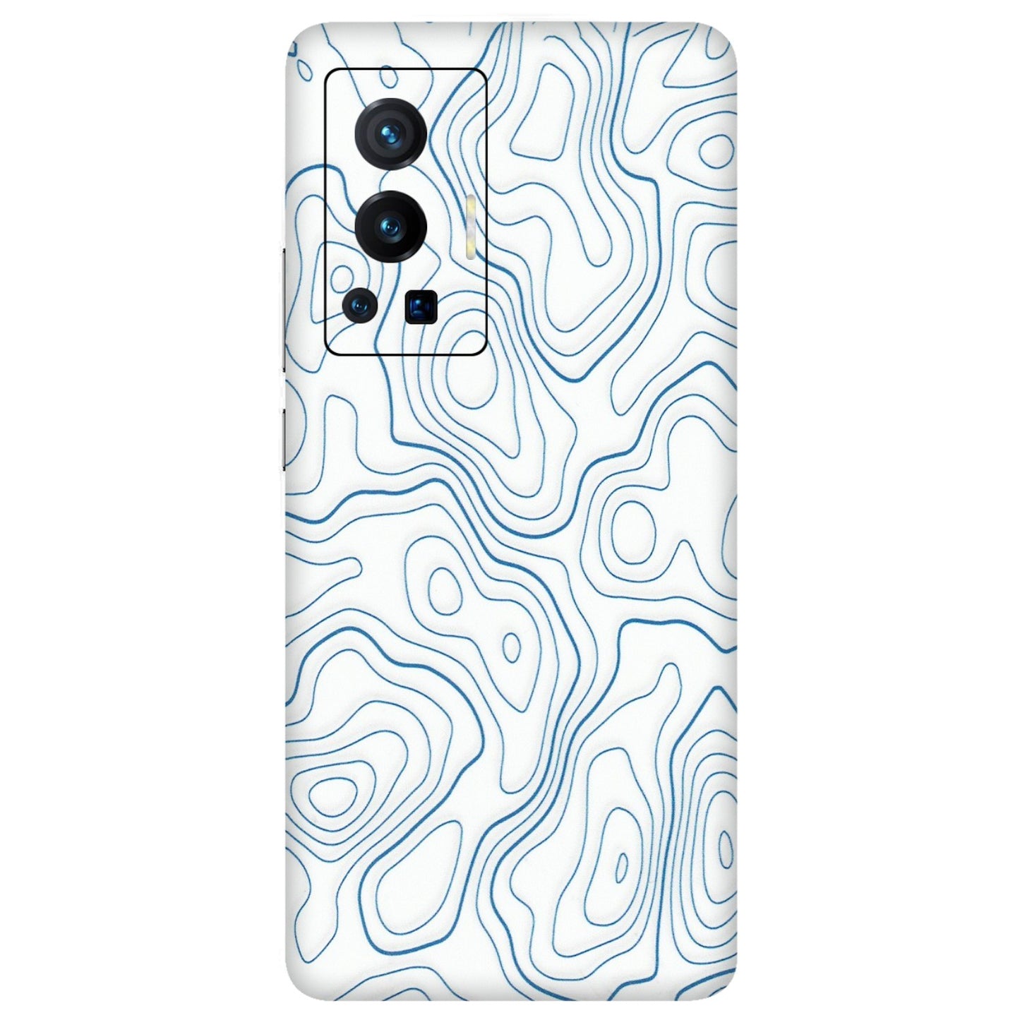 VIVO Z/V/X/T/U/S Series Phone Skins (All Models) - Blue And White Swirls - Matte Finish (M-139) Vivo X70 Pro (5G)