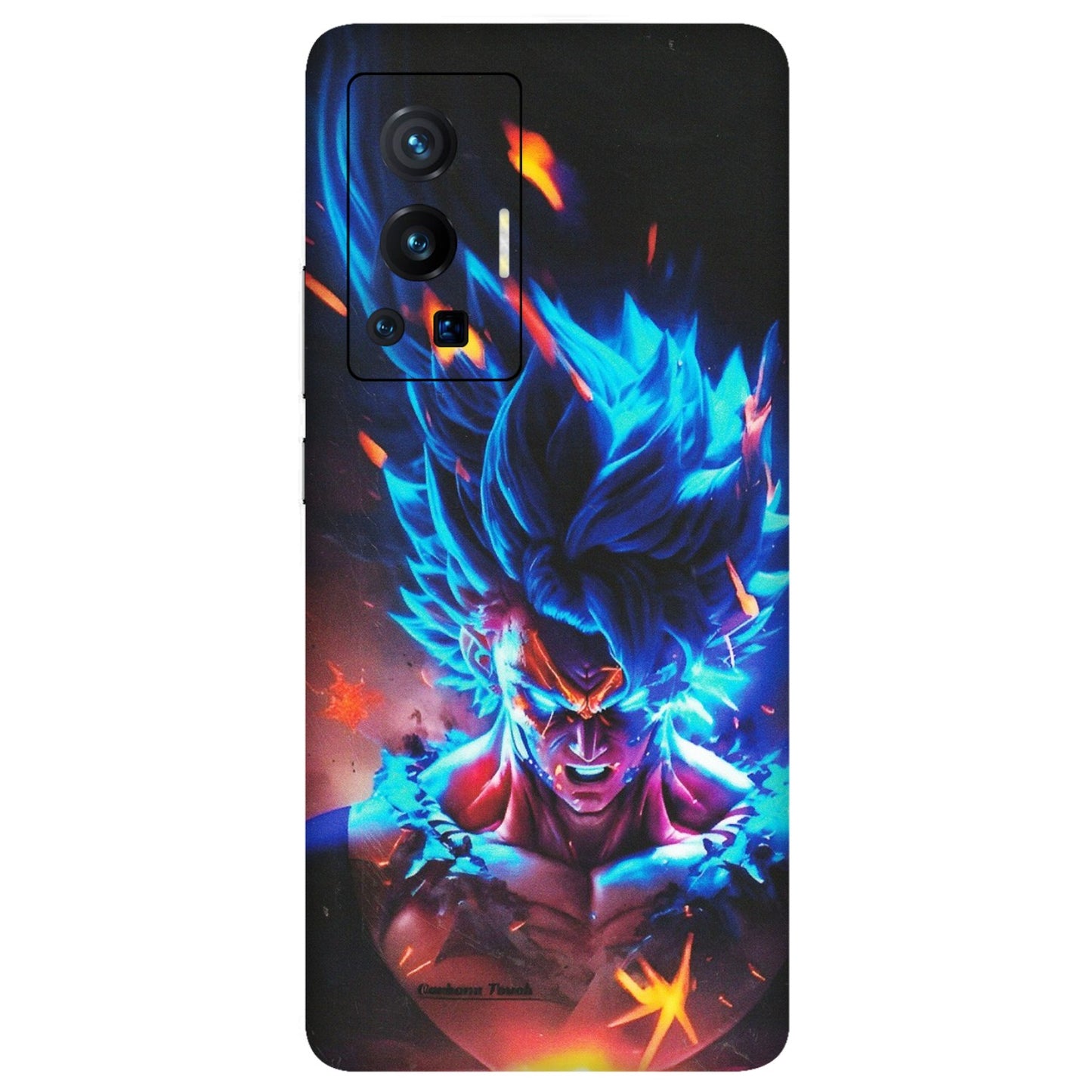 VIVO Z/V/X/T/U/S Series Phone Skins (All Models) - Angry Goku Dragon Ball Anime - Matte Finish (M-150) Vivo X70 Pro (5G)