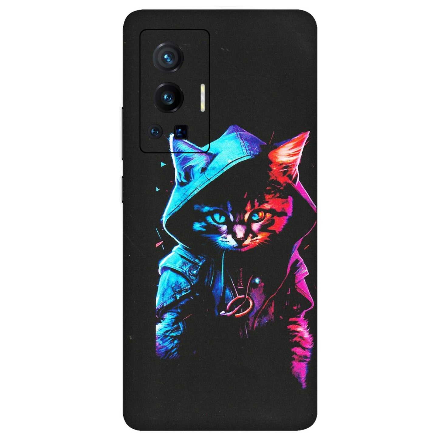 VIVO Z/V/X/T/U/S Series Phone Skins (All Models) - Cyberpunk Cat - Matte Finish (M-45) Vivo X70 Pro (5G)