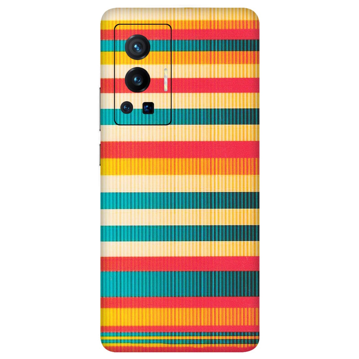 VIVO Z/V/X/T/U/S Series Phone Skins (All Models) - Colourful Stripes Soothing Effect - Matte Finish (M-86) Vivo X70 Pro (5G)