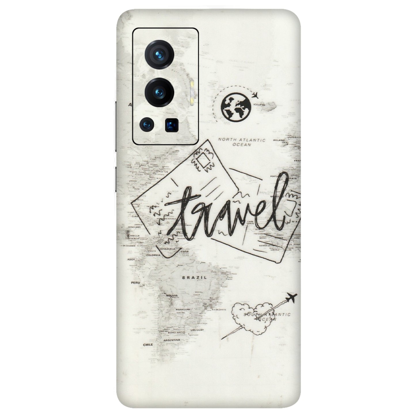 VIVO Z/V/X/T/U/S Series Phone Skins (All Models) - Travel Ticket - Transparent Finish (T-06) Vivo X70 Pro (5G)