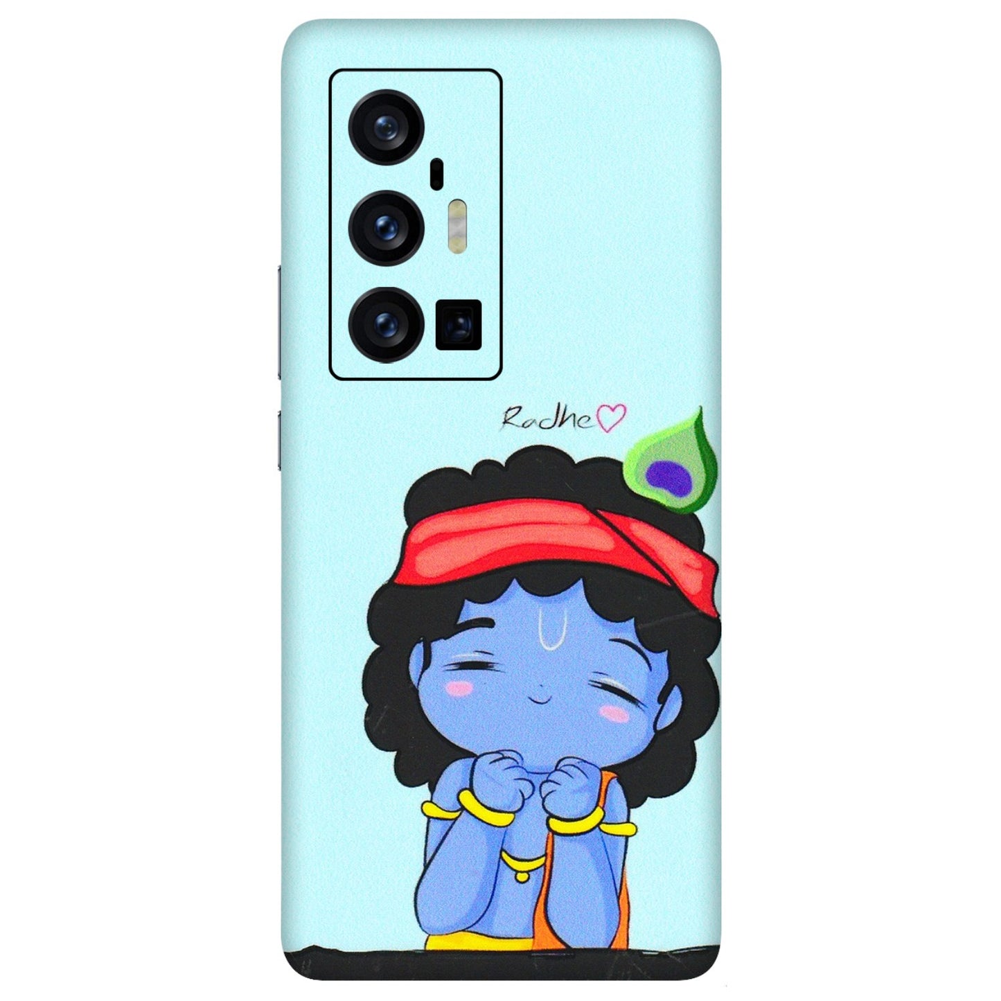 VIVO Z/V/X/T/U/S Series Phone Skins (All Models) - Radhe Radhe Cute Toon - 3D Embossed Finish (L-05) Vivo X70 Pro Plus (5G)