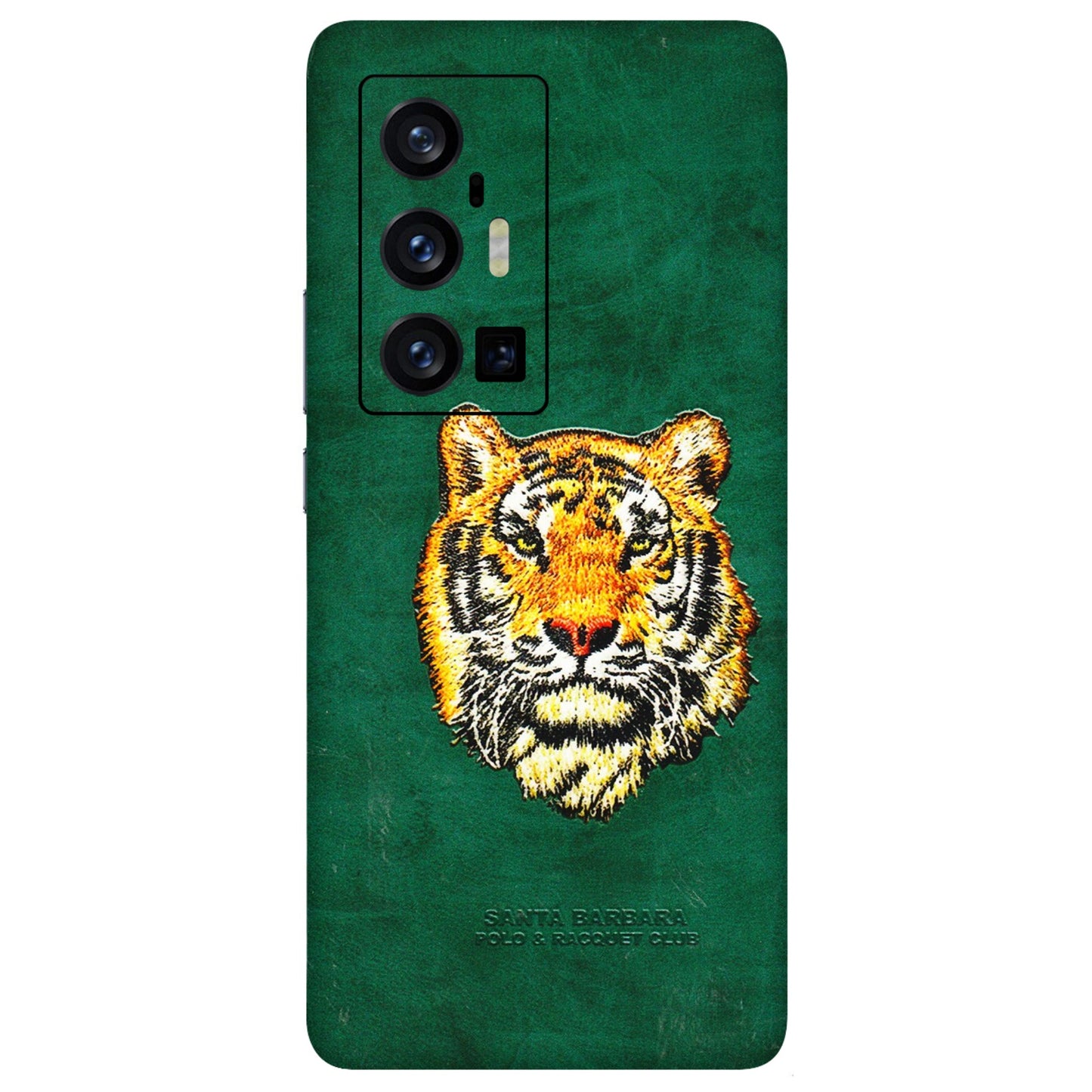VIVO Z/V/X/T/U/S Series Phone Skins (All Models) - Leather Feel Tiger - 3D Embossed Finish (L-111) Vivo X70 Pro Plus (5G)