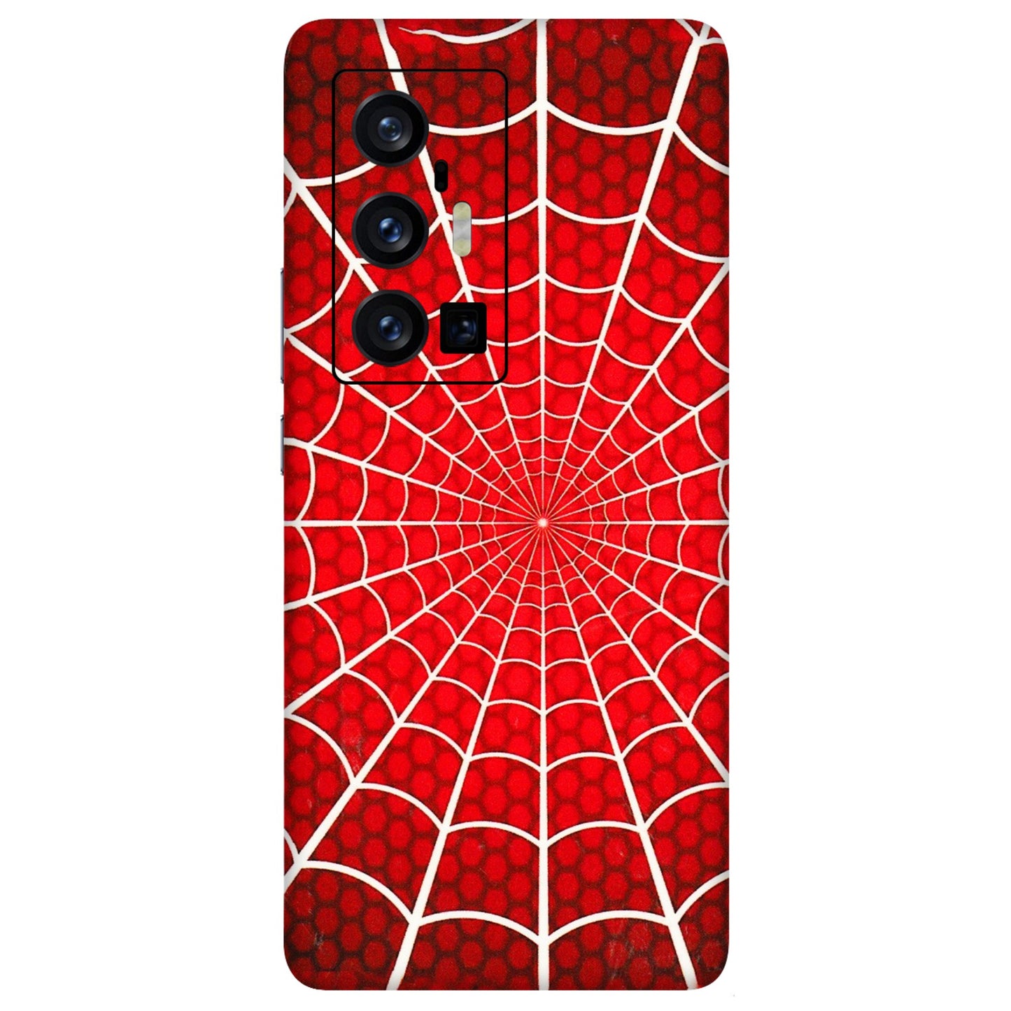 VIVO Z/V/X/T/U/S Series Phone Skins (All Models) - Classic Spidey Web - 3D Embossed Finish (L-115) Vivo X70 Pro Plus (5G)