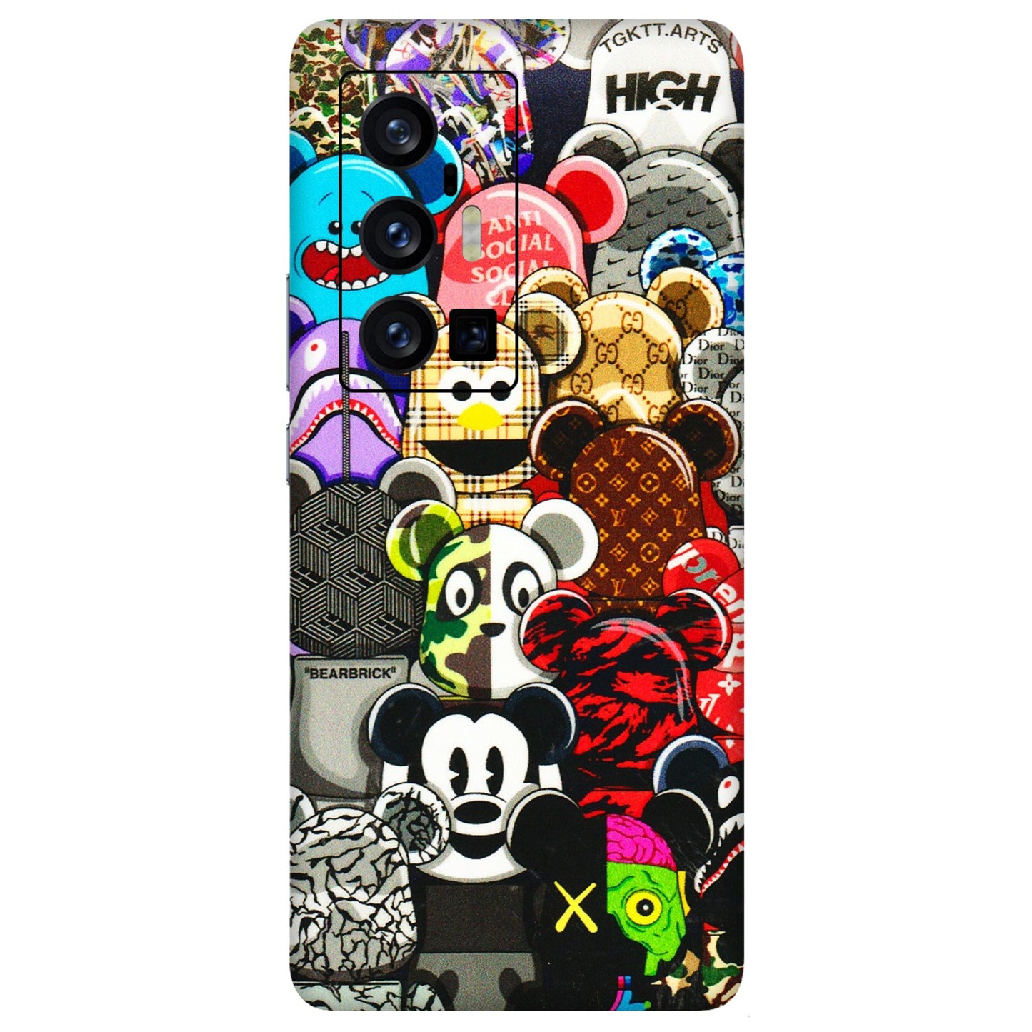 VIVO Z/V/X/T/U/S Series Phone Skins (All Models) - More Mickey Mouses - 3D Embossed Finish (L-118) Vivo X70 Pro Plus (5G)