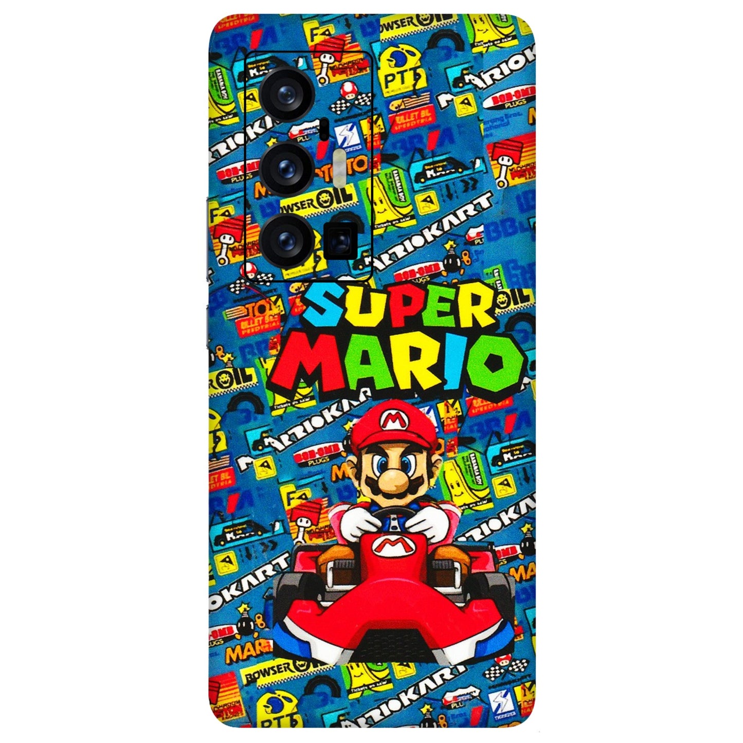 VIVO Z/V/X/T/U/S Series Phone Skins (All Models) - Super Mario Kart - 3D Embossed Finish (L-140) Vivo X70 Pro Plus (5G)