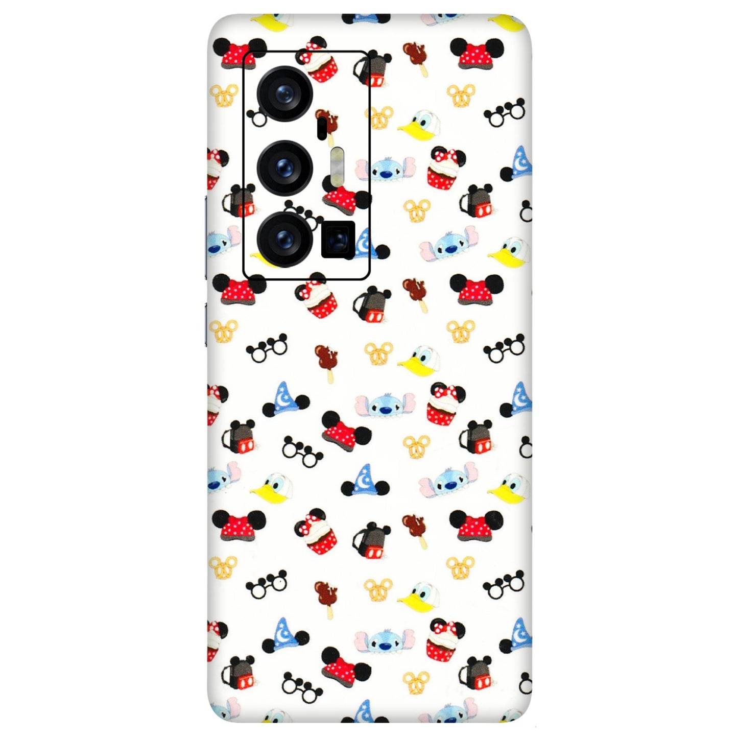 VIVO Z/V/X/T/U/S Series Phone Skins (All Models) - Minnie Mouse & Donald Doodles s - 3D Embossed Finish (L-194) Vivo X70 Pro Plus (5G)