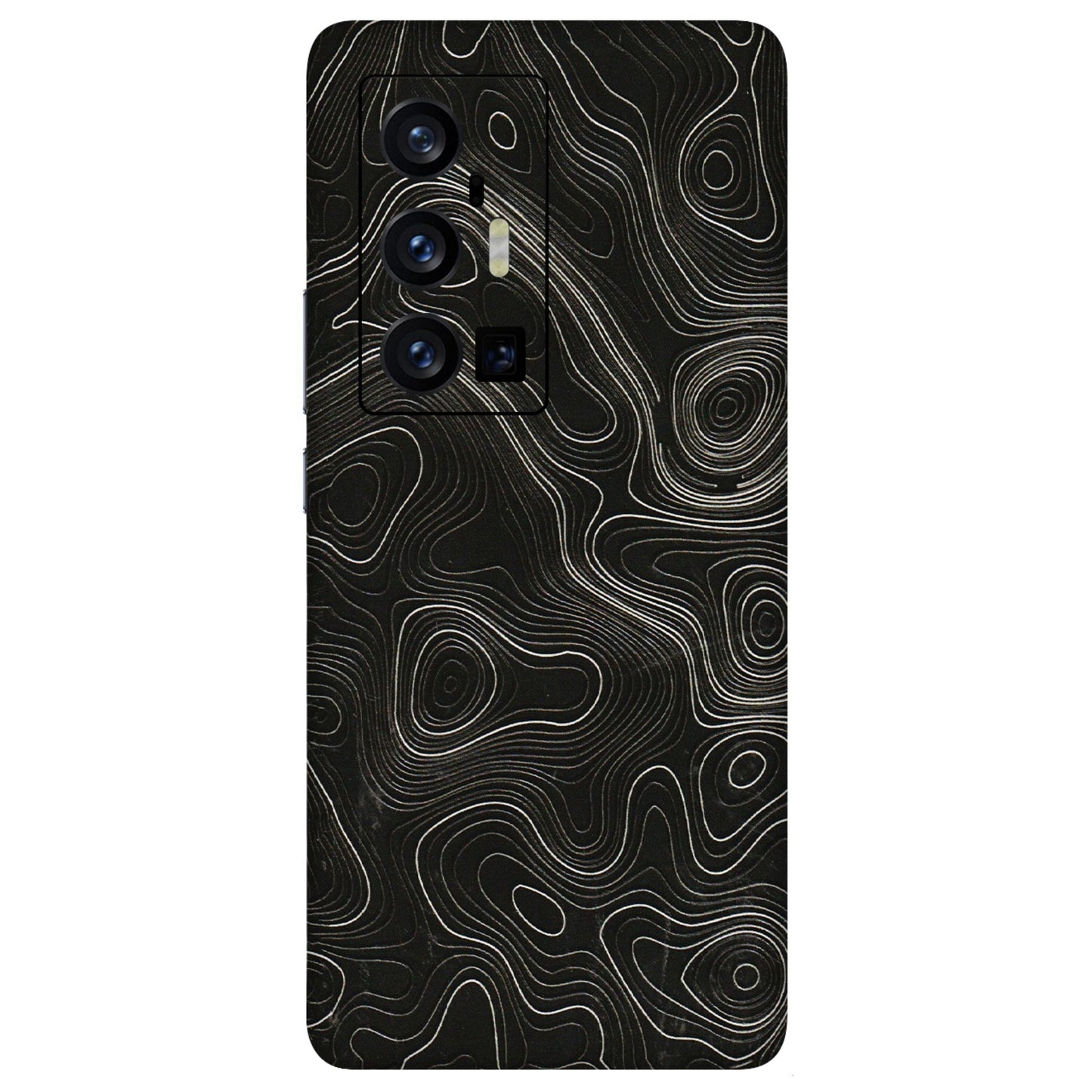 VIVO Z/V/X/T/U/S Series Phone Skins (All Models) - Black Swirl - 3D Embossed Finish (L-196) Vivo X70 Pro Plus (5G)