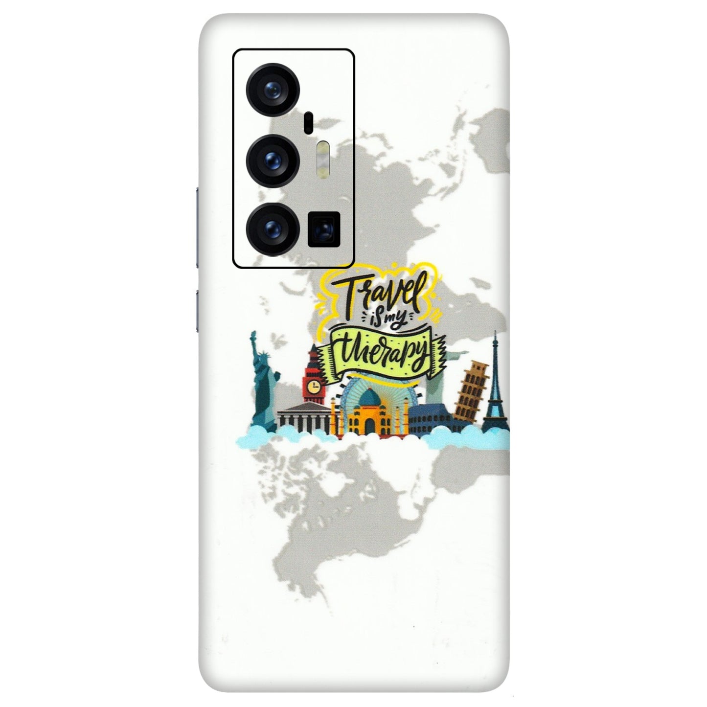 VIVO Z/V/X/T/U/S Series Phone Skins (All Models) - Travel Therapy - 3D Embossed Finish (L-199) Vivo X70 Pro Plus (5G)