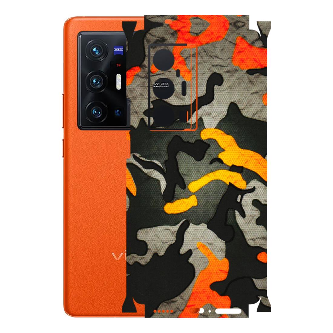 VIVO Z/V/X/T/U/S Series Phone Skins (All Models) - Orange Camouflage - 3D Embossed Finish (L-204) Vivo X70 Pro Plus (5G)