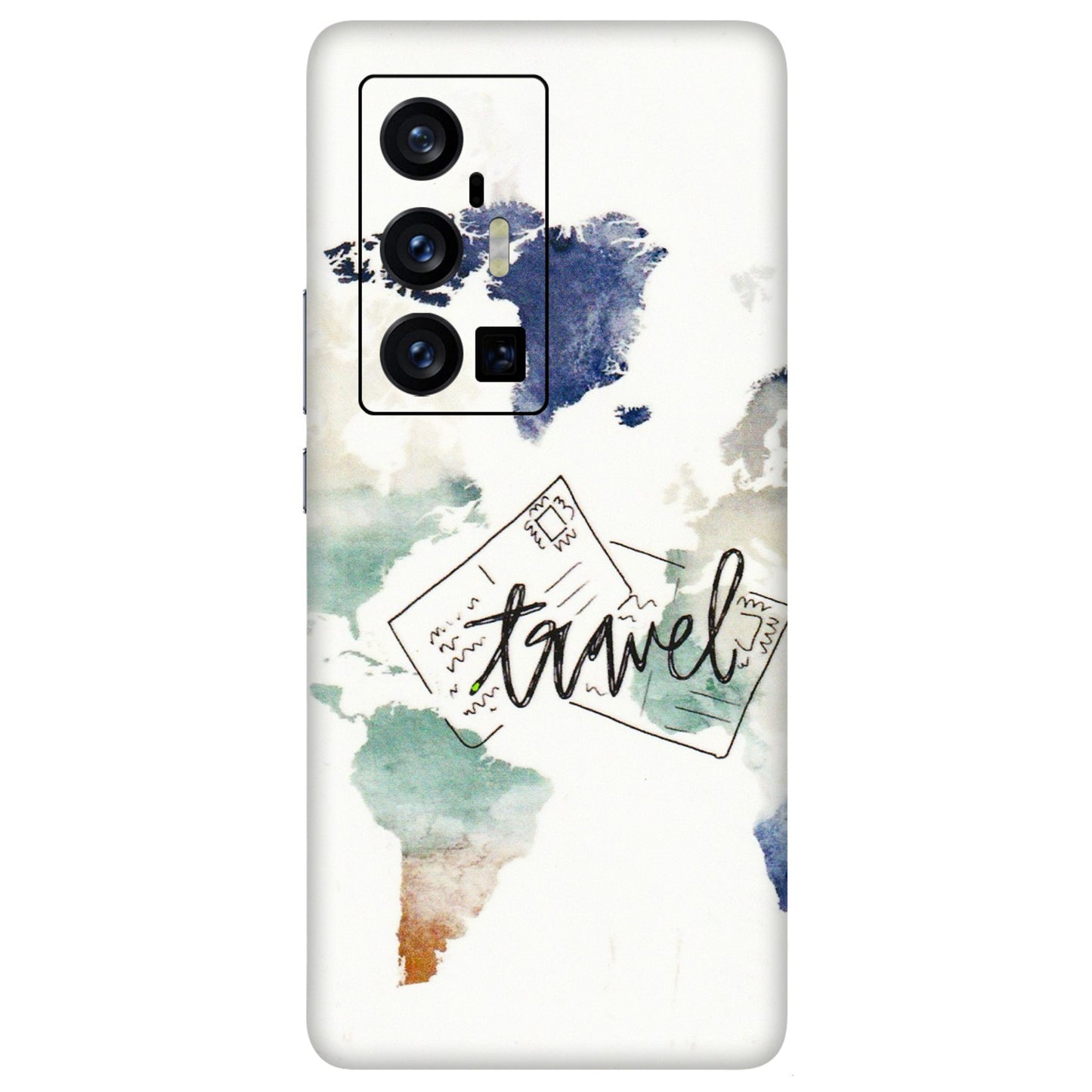 VIVO Z/V/X/T/U/S Series Phone Skins (All Models) - Travel The World - 3D Embossed Finish (L-232) Vivo X70 Pro Plus (5G)