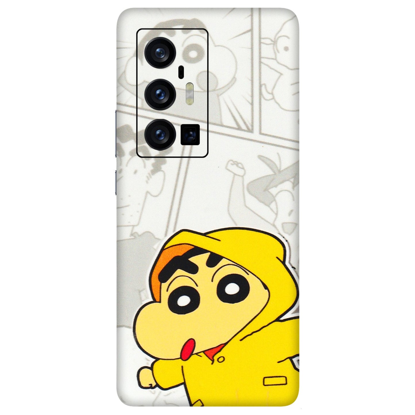 VIVO Z/V/X/T/U/S Series Phone Skins (All Models) - Yellow Shinchan Comic - 3D Embossed Finish (L-246) Vivo X70 Pro Plus (5G)