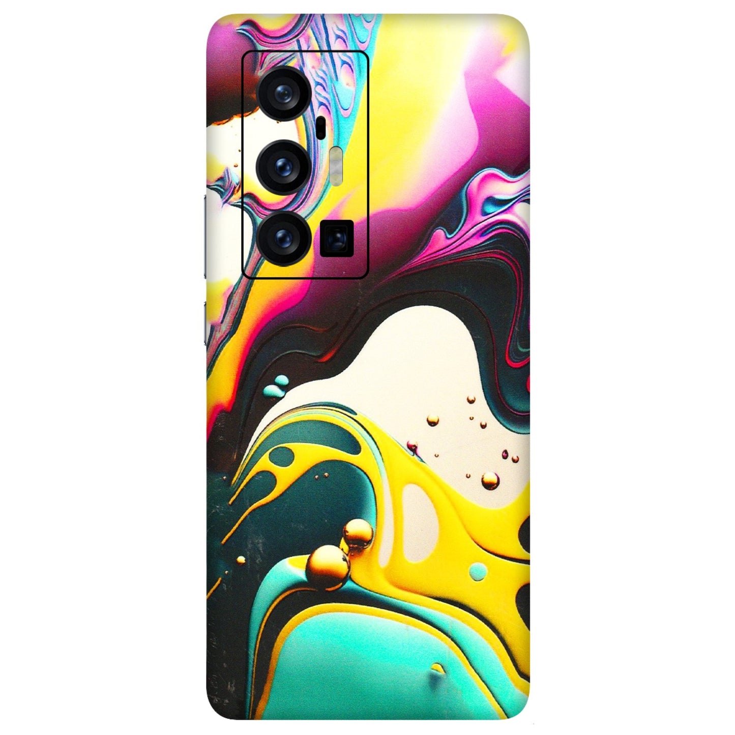 VIVO Z/V/X/T/U/S Series Phone Skins (All Models) - Multicolor Abstract pattern - 3D Embossed Finish (L-254) Vivo X70 Pro Plus (5G)